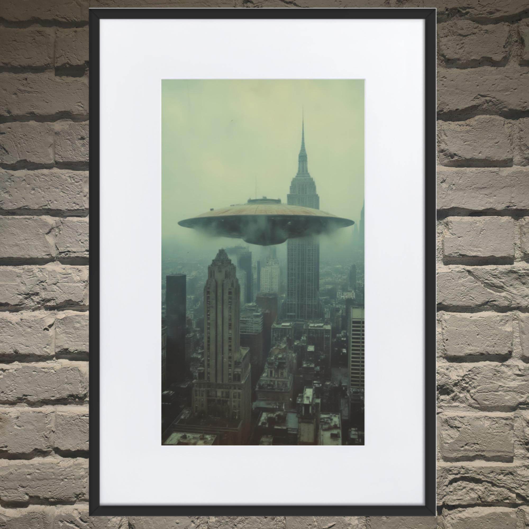 Recon Over Brooklyn Matte Paper Framed Poster With Mat - Pale Blood Store