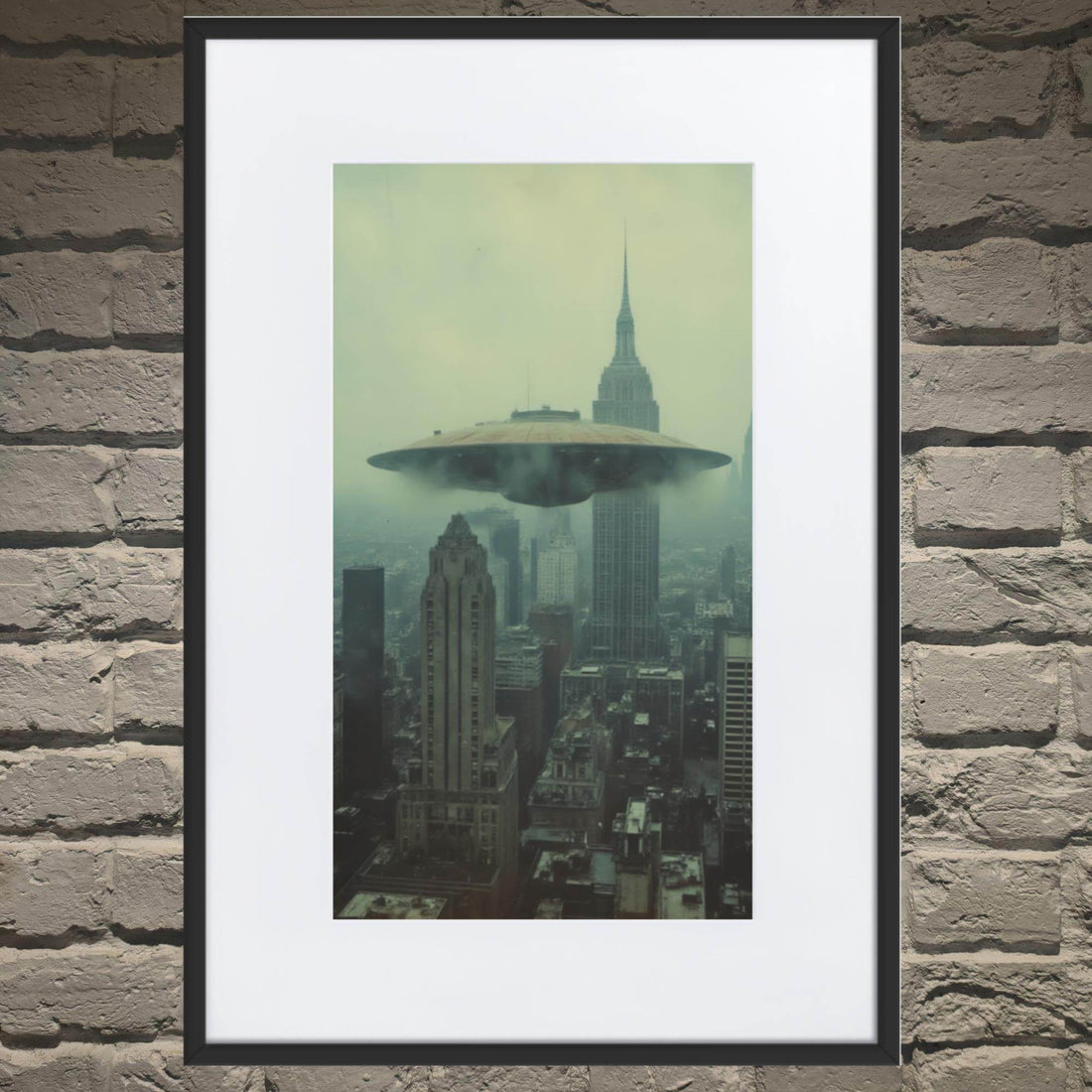 Recon Over Brooklyn Matte Paper Framed Poster With Mat - Pale Blood Store