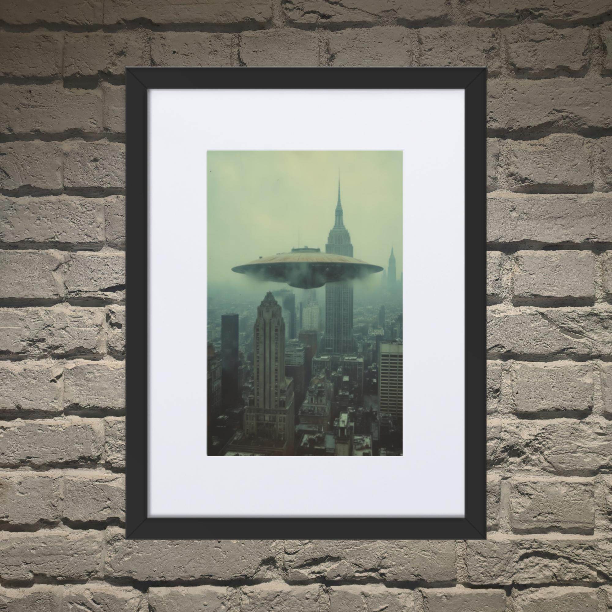 Recon Over Brooklyn Matte Paper Framed Poster With Mat - Pale Blood Store
