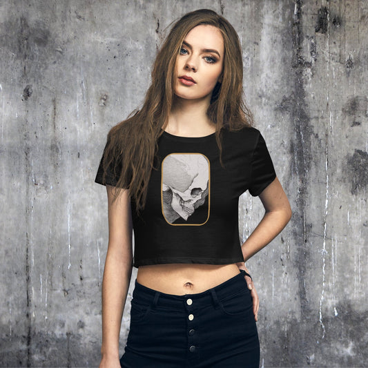 Regal Remnants Neo Goth Slim Fit Women’s Crop Tee - Pale Blood Store