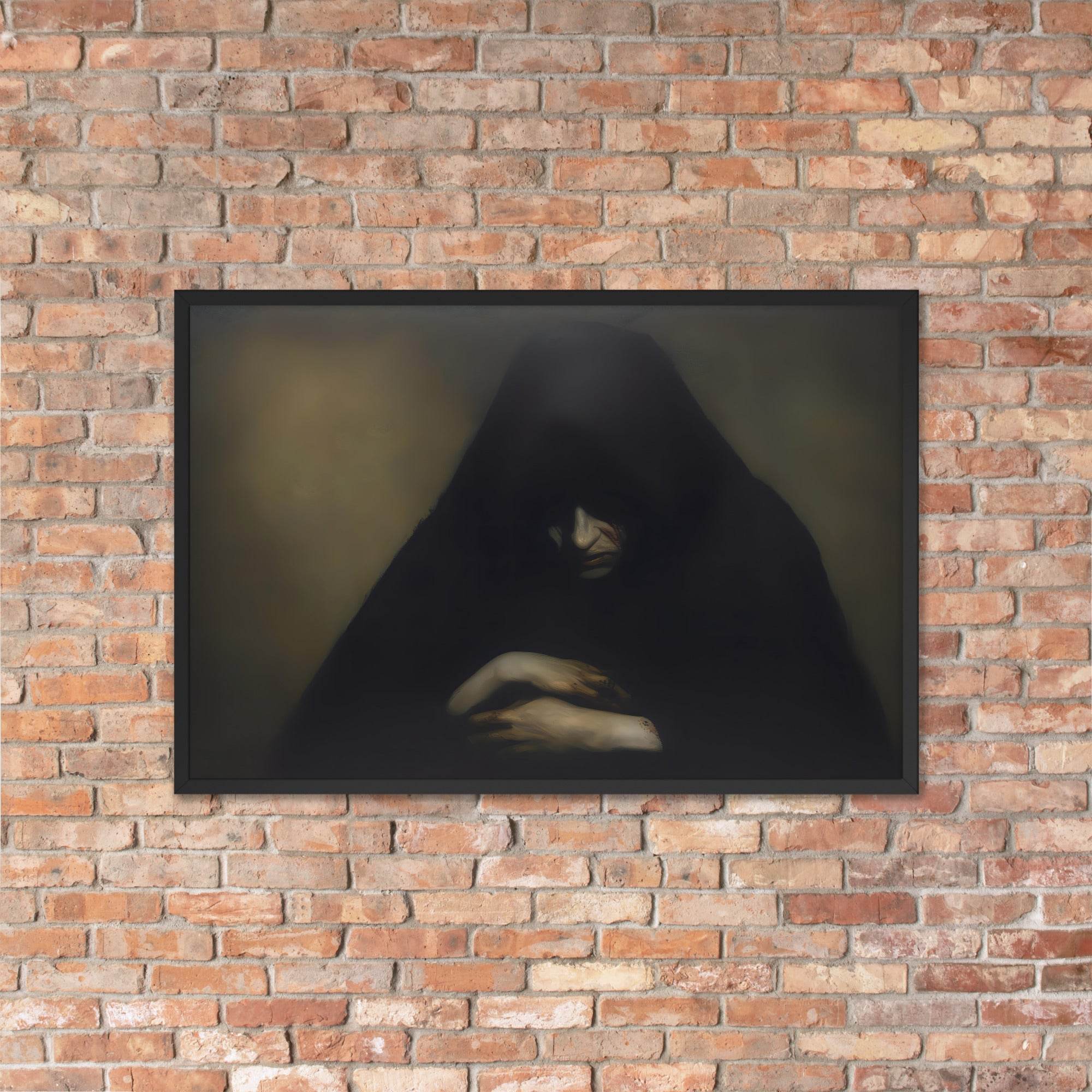 Repent Dark Aesthetic Framed Poster - Pale Blood Store