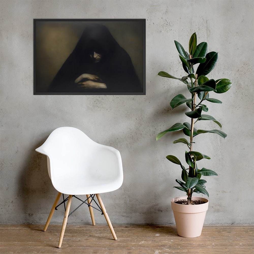 Repent Dark Aesthetic Framed Poster - Pale Blood Store