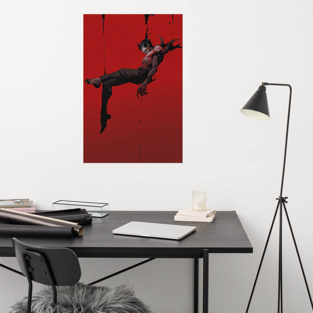 Sanguine Sovereign Neo Goth Poster - ["anime","dark","decor","demon","poster","red","Sanguine Sovereign"] | Pale Blood Store
