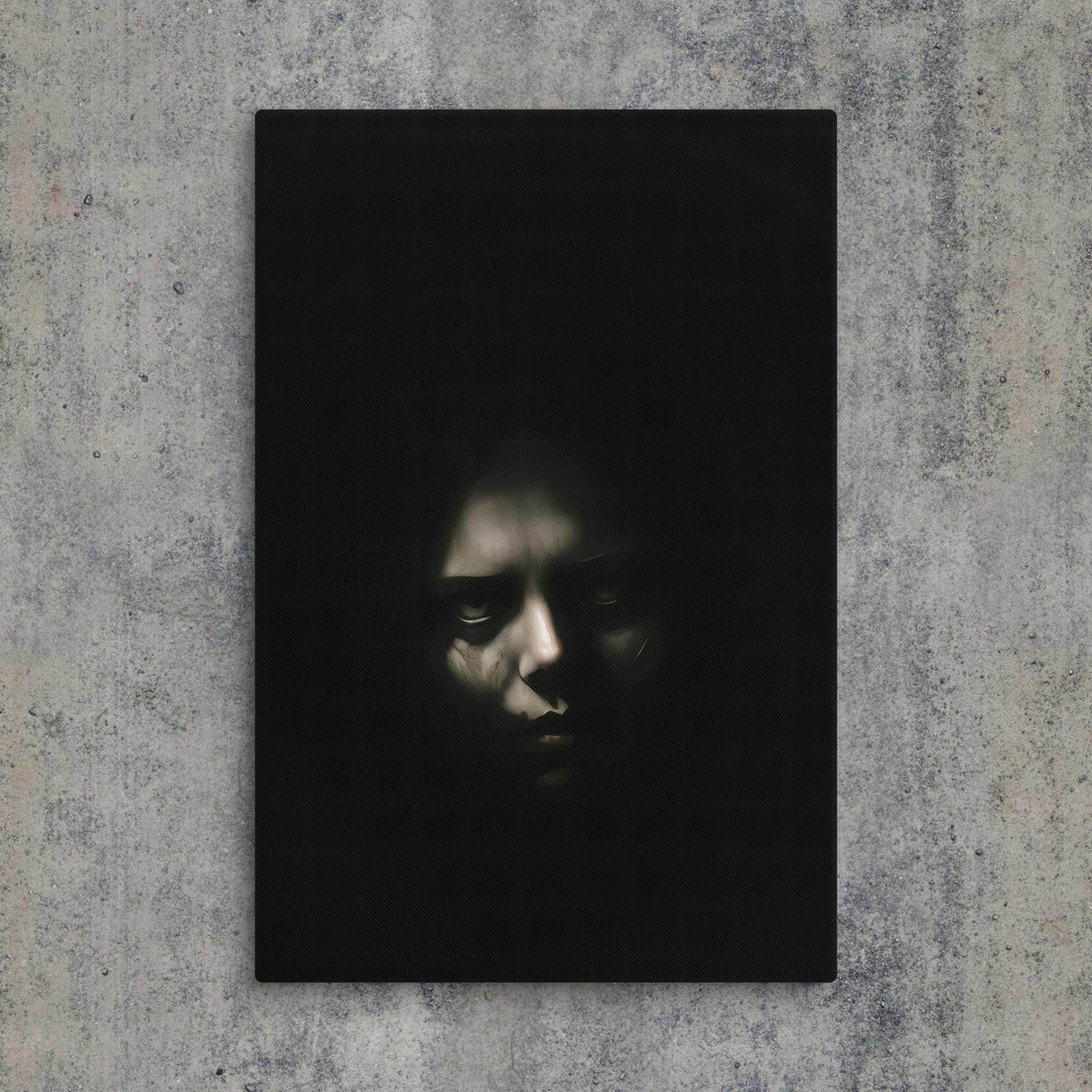 Shadowed Terror Goth Aesthetic Canvas - Pale Blood Store