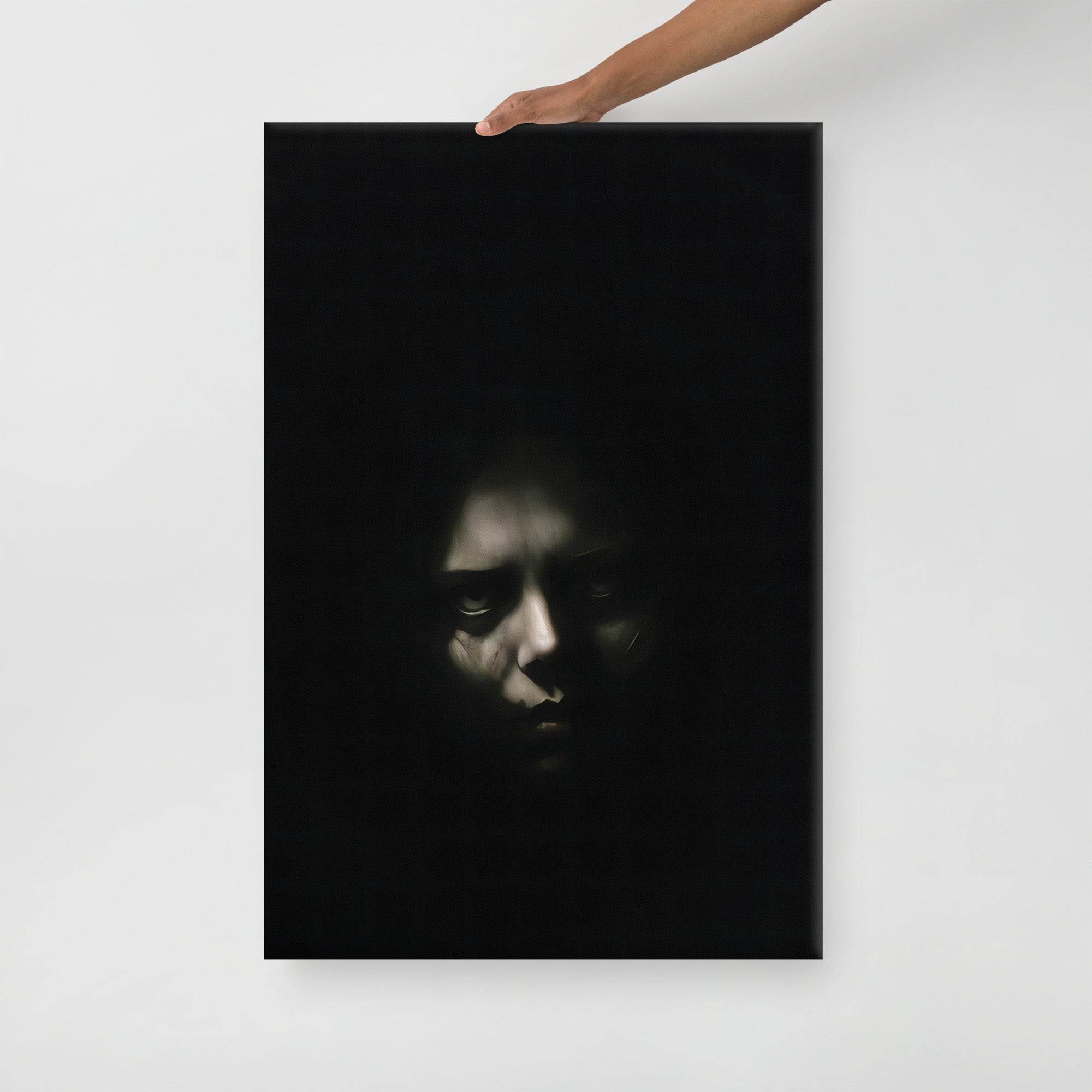 Shadowed Terror Goth Aesthetic Canvas - Pale Blood Store