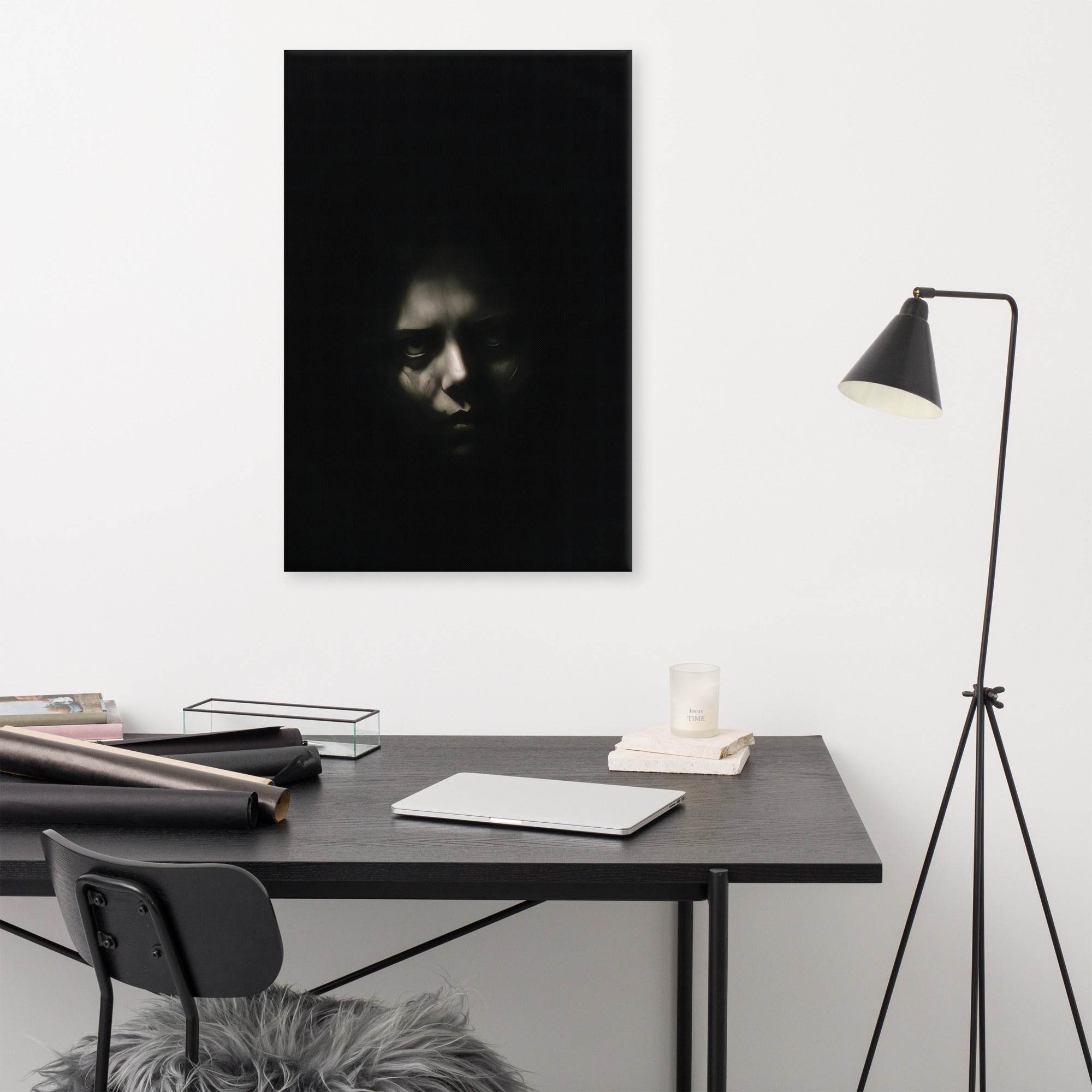 Shadowed Terror Goth Aesthetic Canvas - Pale Blood Store