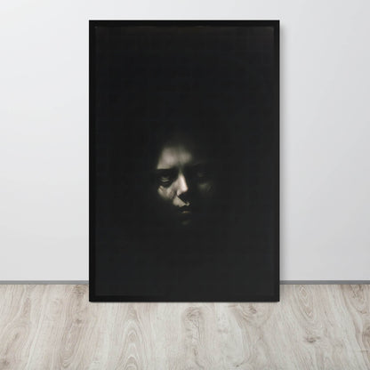 Shadowed Terror Goth Aesthetic Framed Poster - Pale Blood Store
