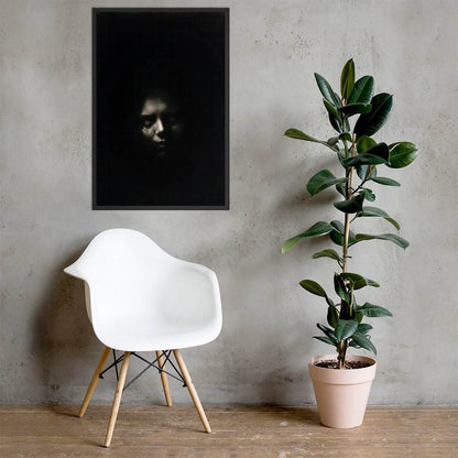 Shadowed Terror Goth Aesthetic Framed Poster - Pale Blood Store