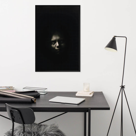 Shadowed Terror Goth Aesthetic Framed Poster - Pale Blood Store