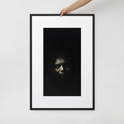 Shadowed Terror Goth Aesthetic Framed Poster W/Mat - Pale Blood Store