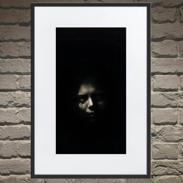 Shadowed Terror Goth Aesthetic Framed Poster W/Mat - Pale Blood Store