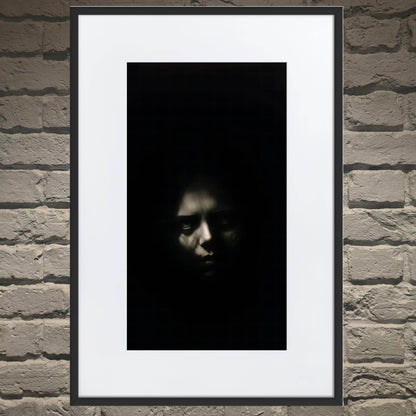 Shadowed Terror Goth Aesthetic Framed Poster W/Mat - Pale Blood Store