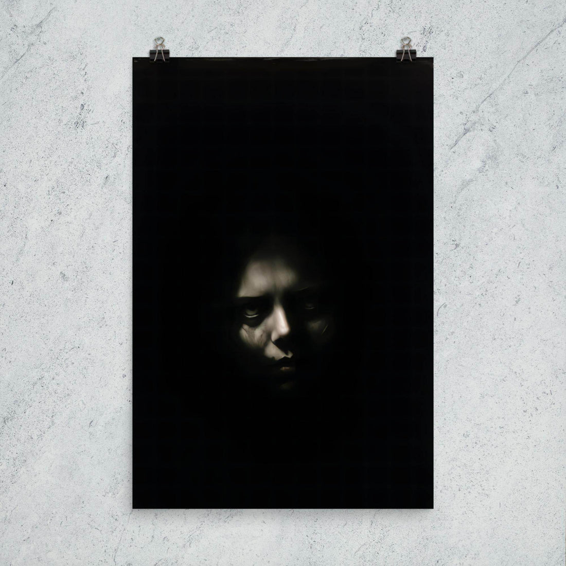 Shadowed Terror Goth Aesthetic Poster - Pale Blood Store