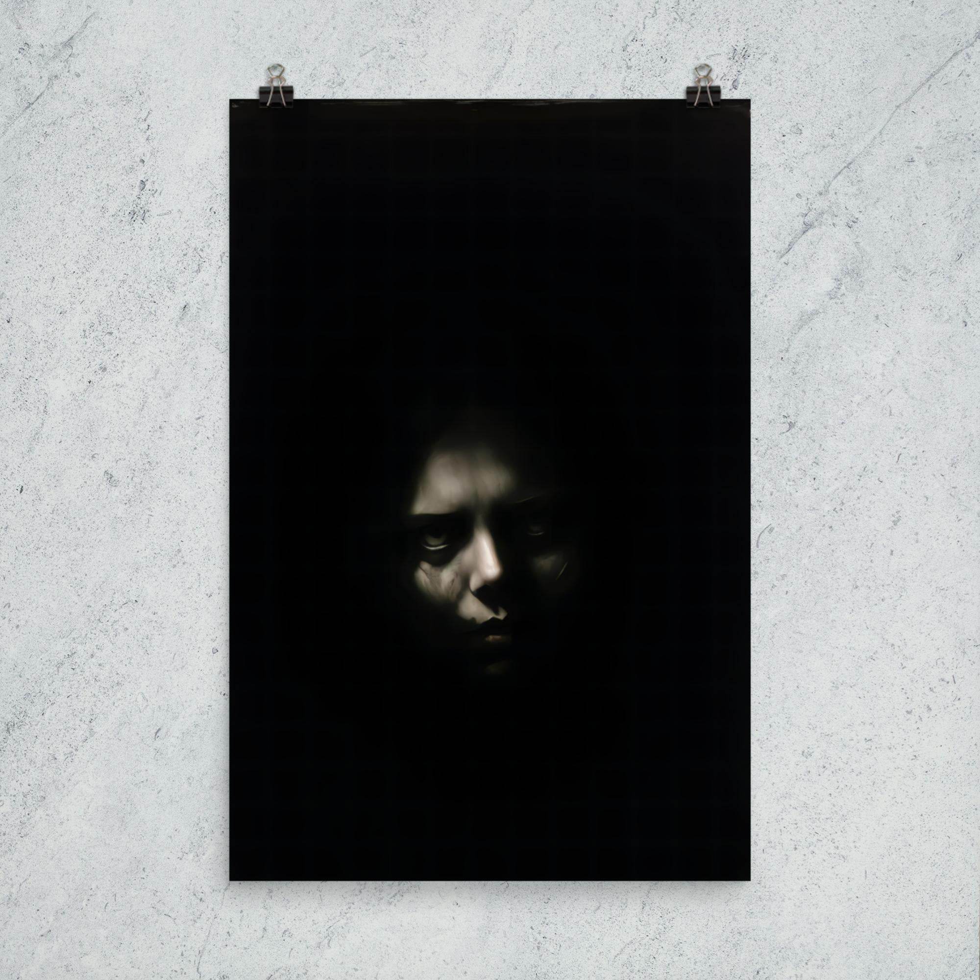 Shadowed Terror Goth Aesthetic Poster - Pale Blood Store