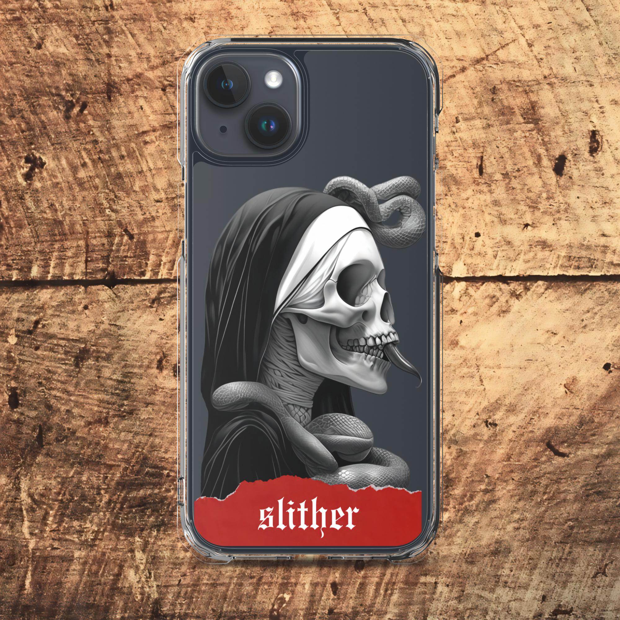 Slither Sister Clear Case for iPhone® - Pale Blood Store
