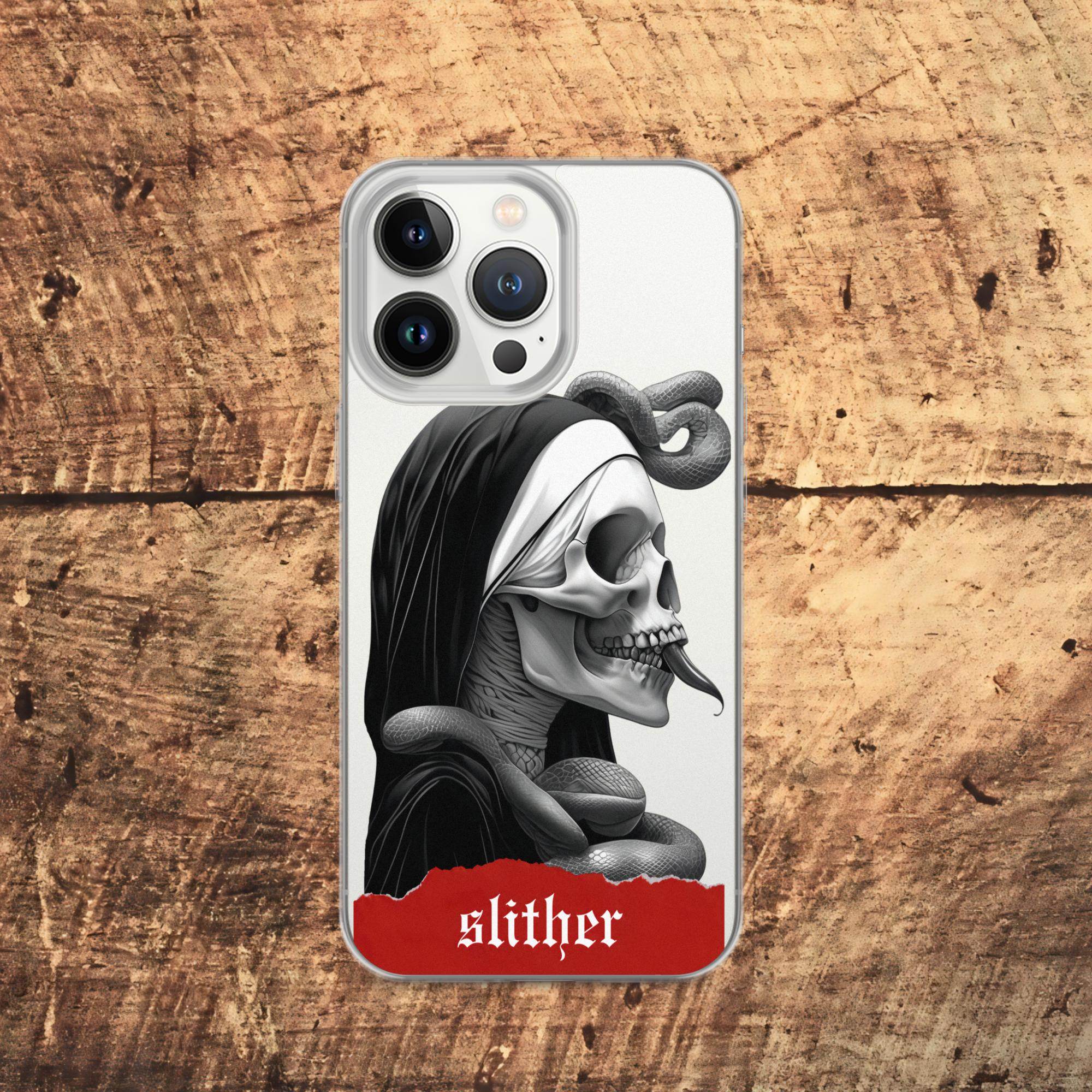 Slither Sister Clear Case for iPhone® - Pale Blood Store