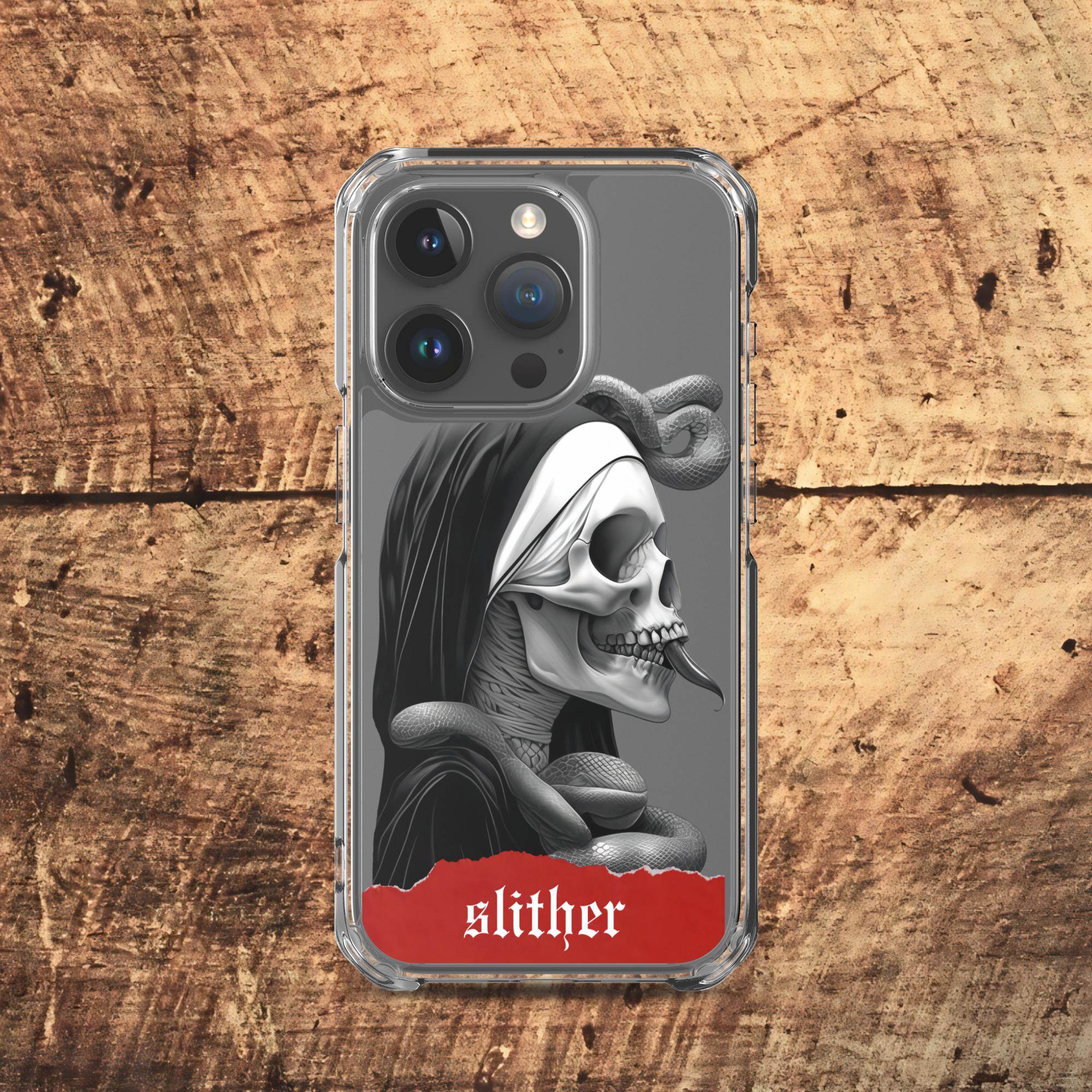 Slither Sister Clear Case for iPhone® - Pale Blood Store