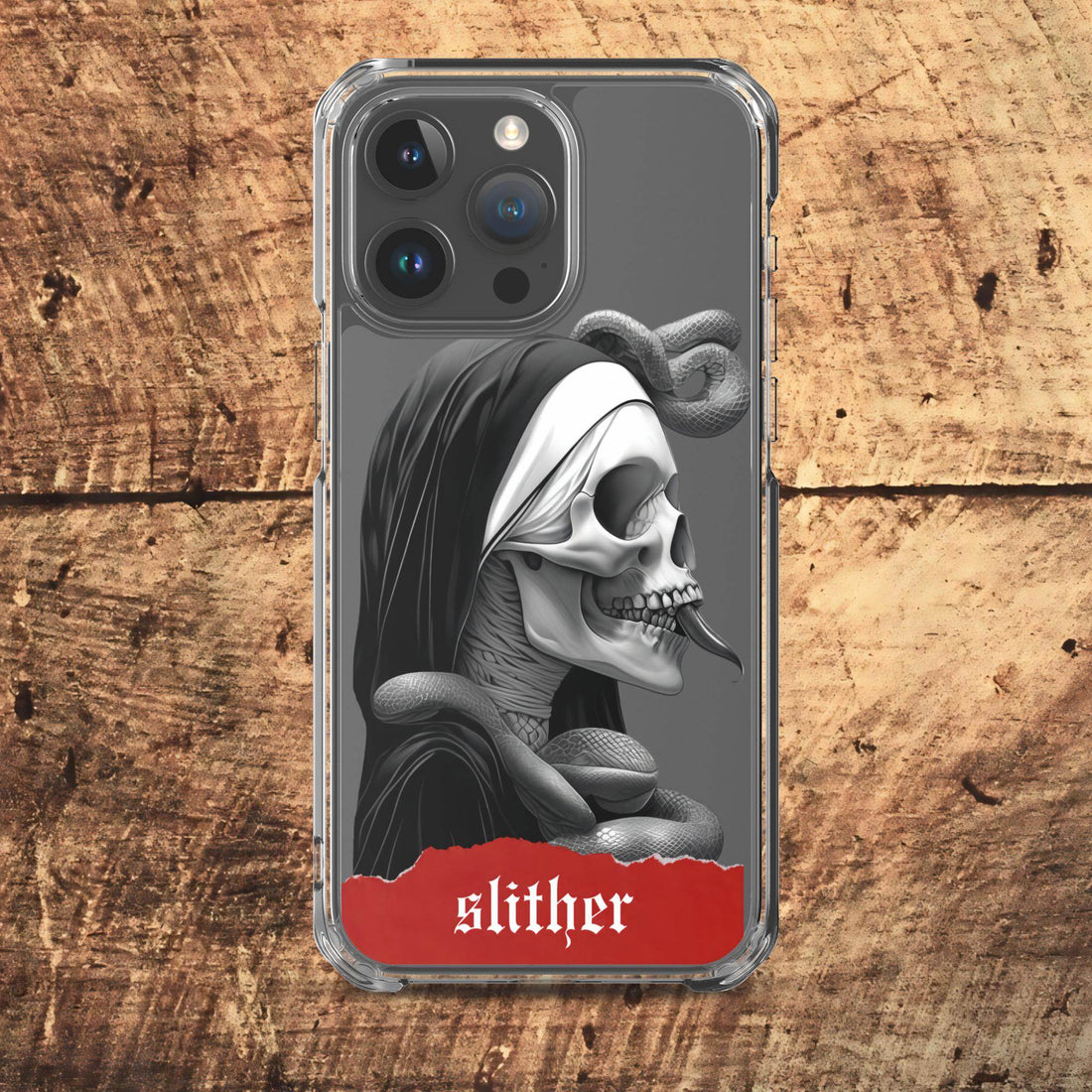 Slither Sister Clear Case for iPhone® - Pale Blood Store
