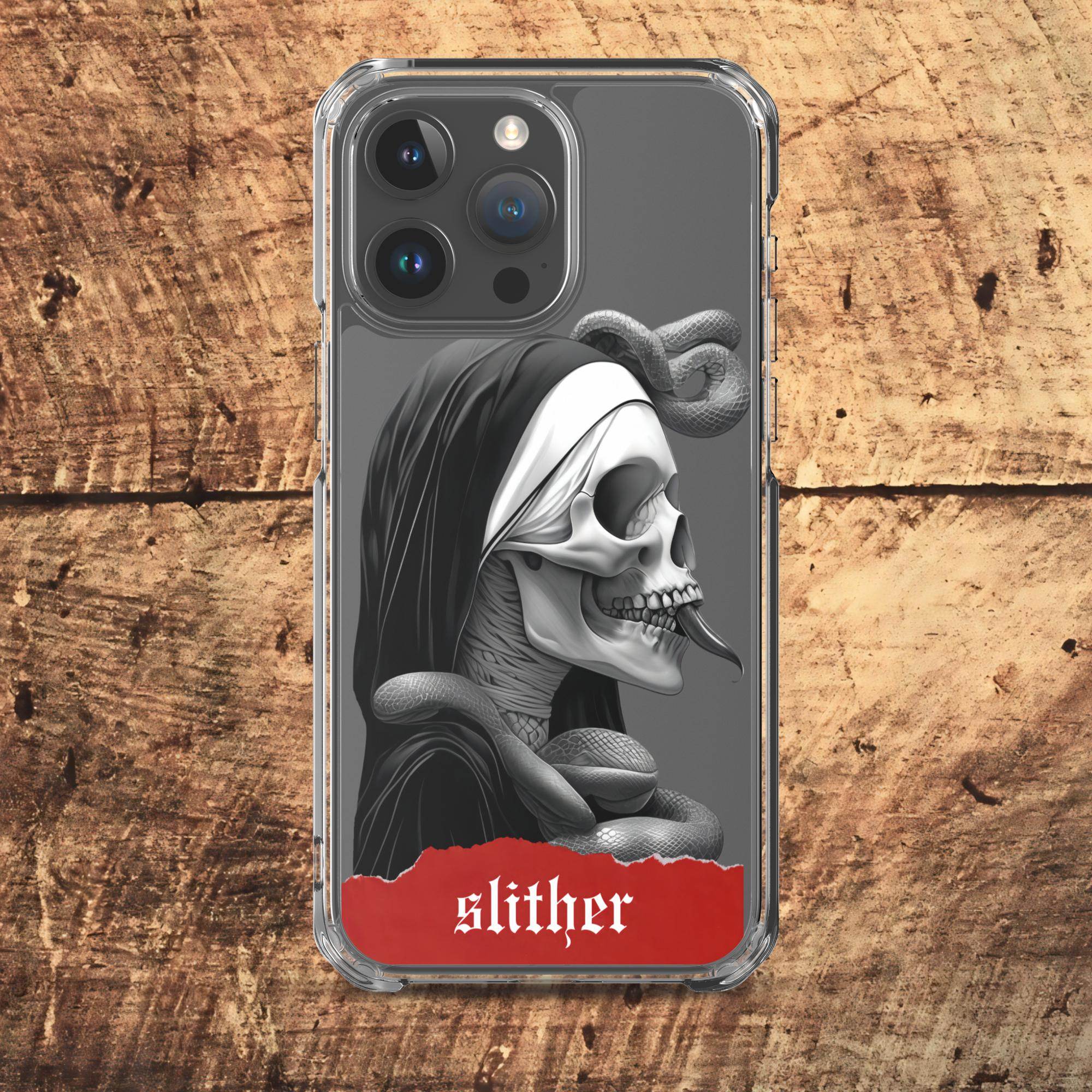 Slither Sister Clear Case for iPhone® - Pale Blood Store