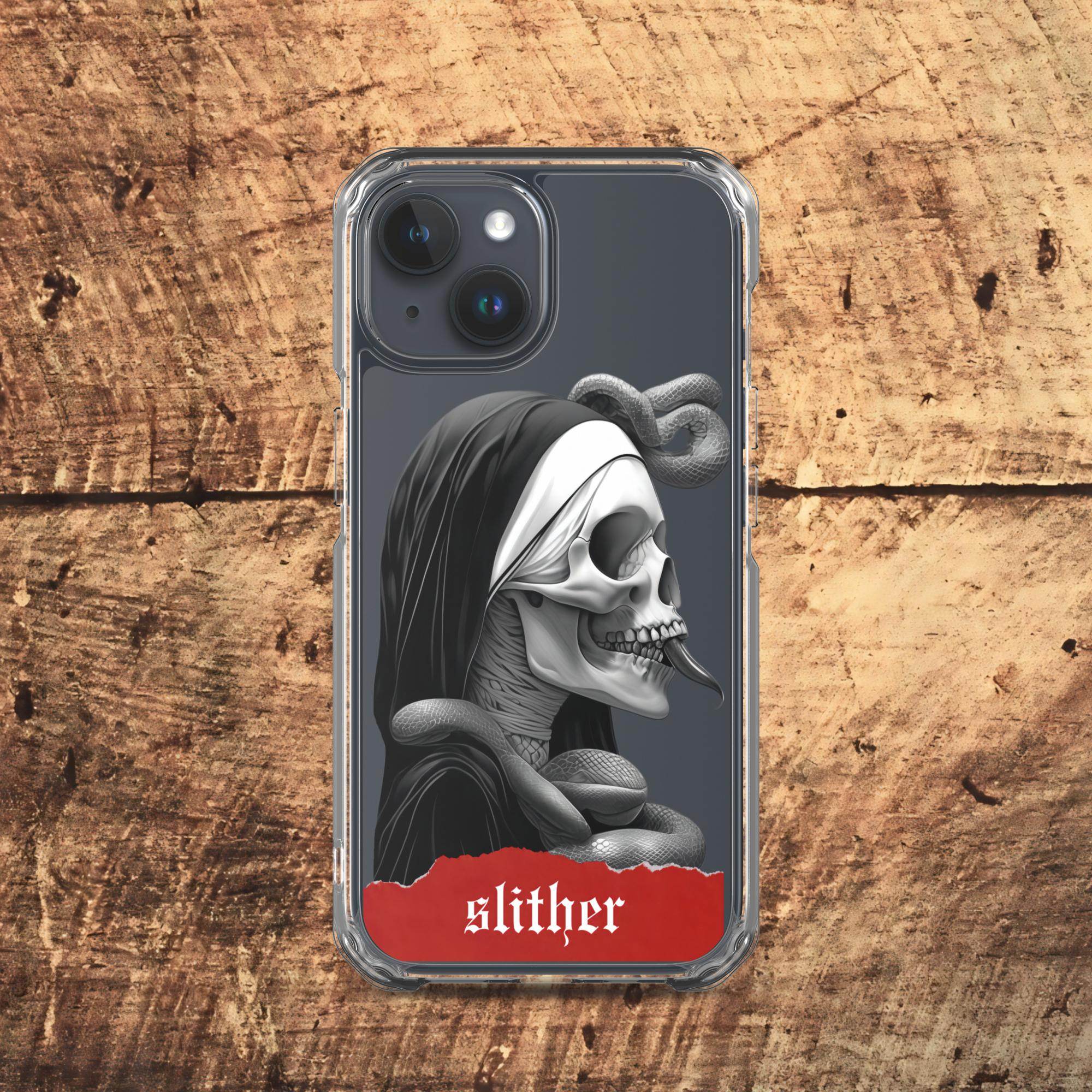 Slither Sister Clear Case for iPhone® - Pale Blood Store