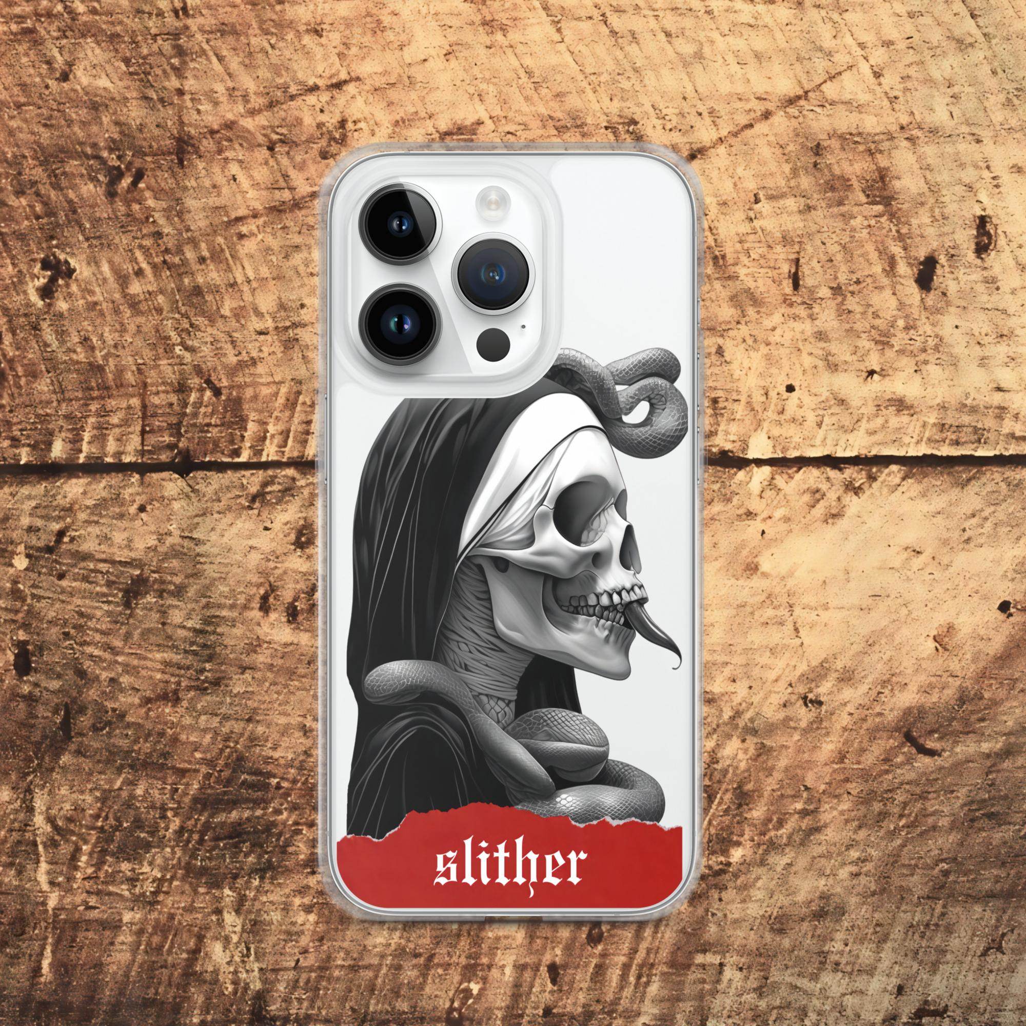 Slither Sister Clear Case for iPhone® - Pale Blood Store