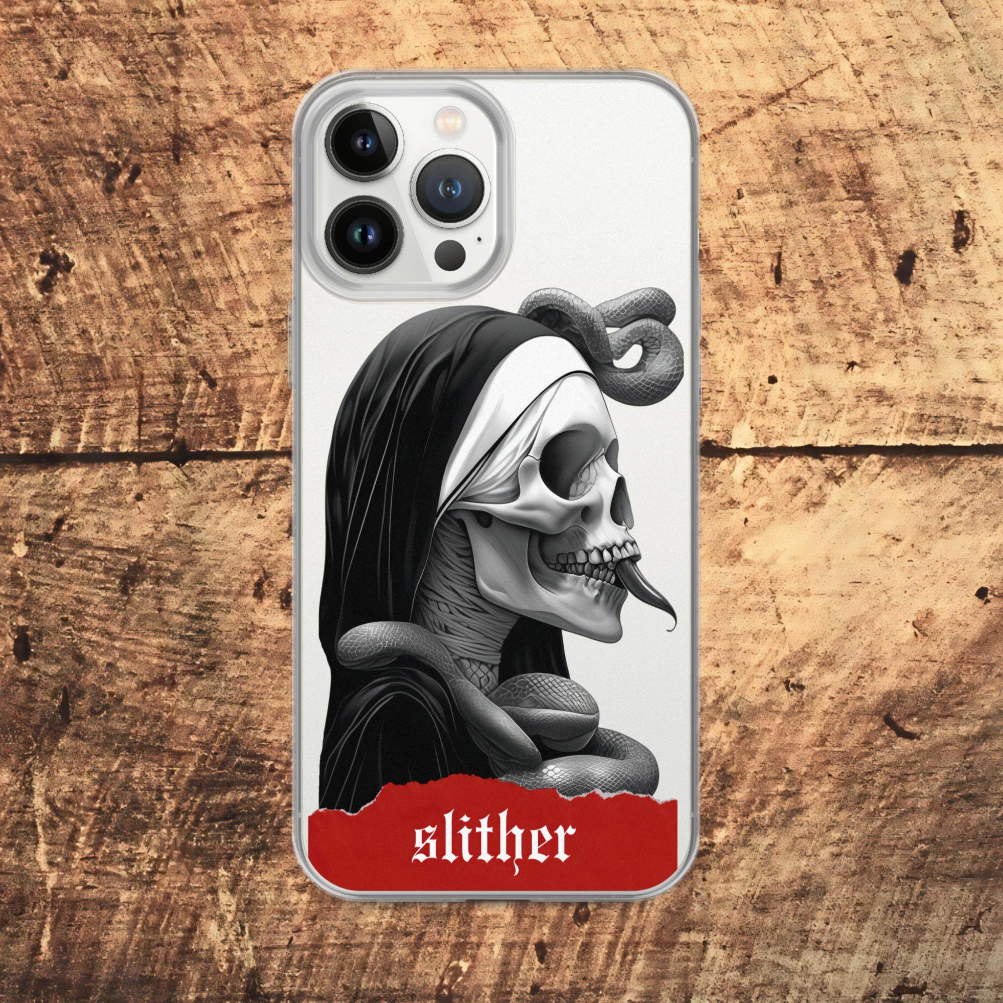 Slither Sister Clear Case for iPhone® - Pale Blood Store