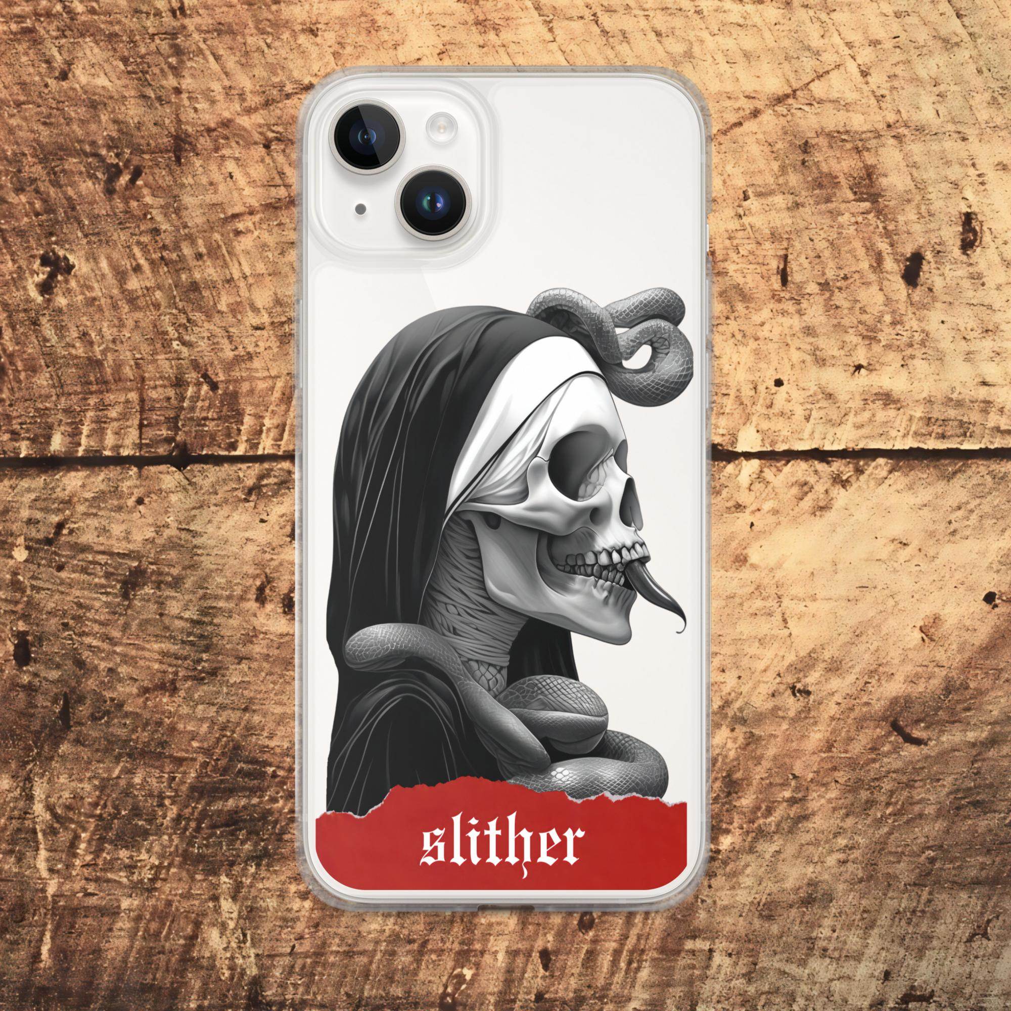 Slither Sister Clear Case for iPhone® - Pale Blood Store