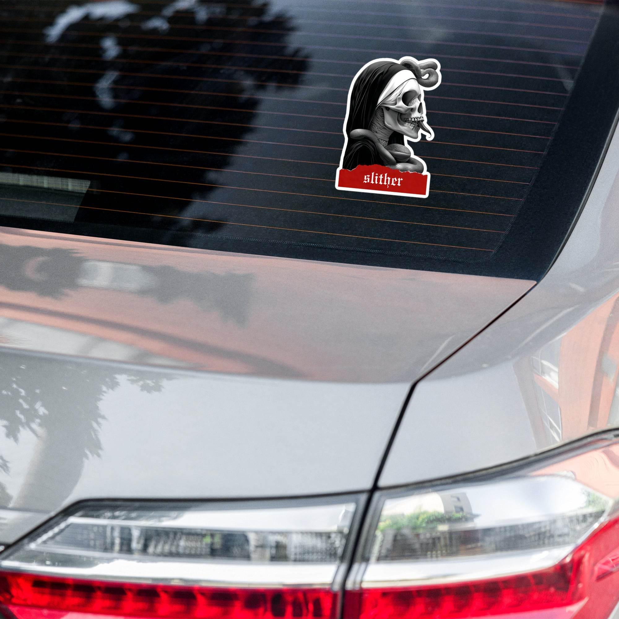 Slither Sister Black Metal Style Stickers - Pale Blood Store