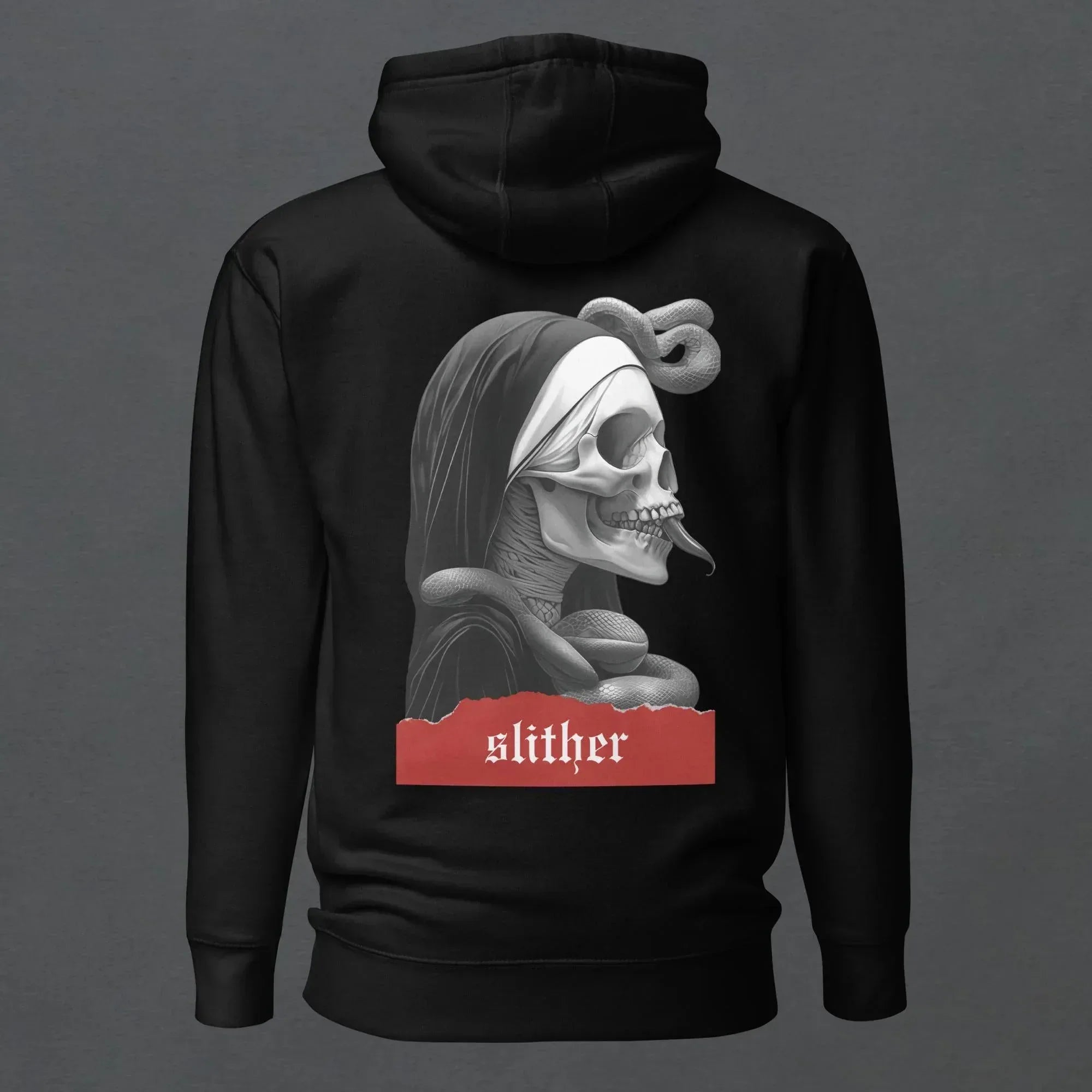 Slither Sister Black Metal Style Unisex Hoodie - Pale Blood Store