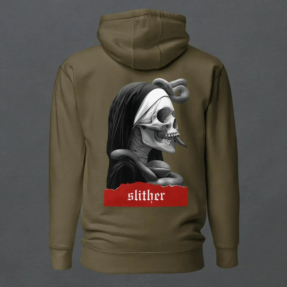 Slither Sister Black Metal Style Unisex Hoodie - Pale Blood Store