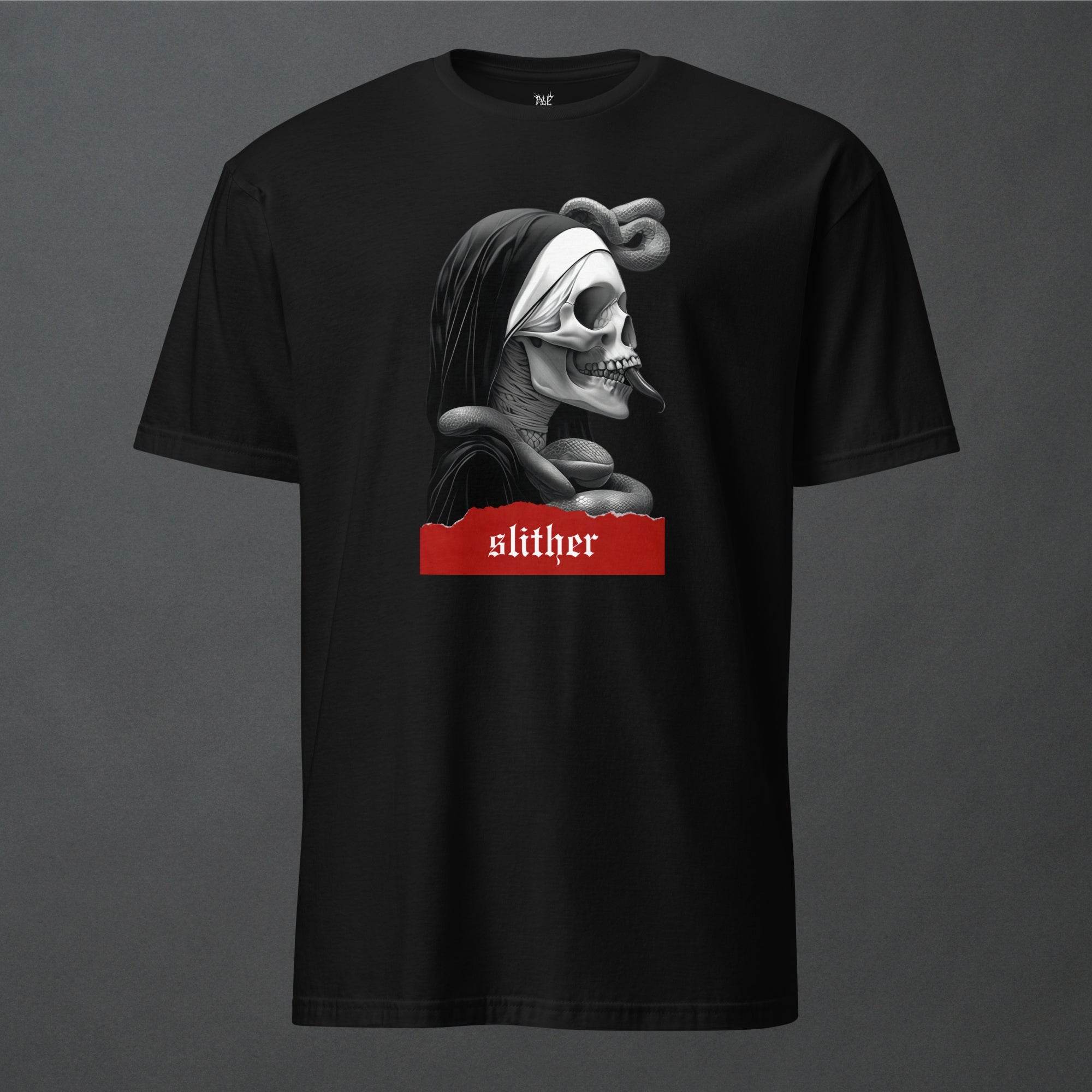 Slither Sister Black Metal Style Unisex T-Shirt - Pale Blood Store