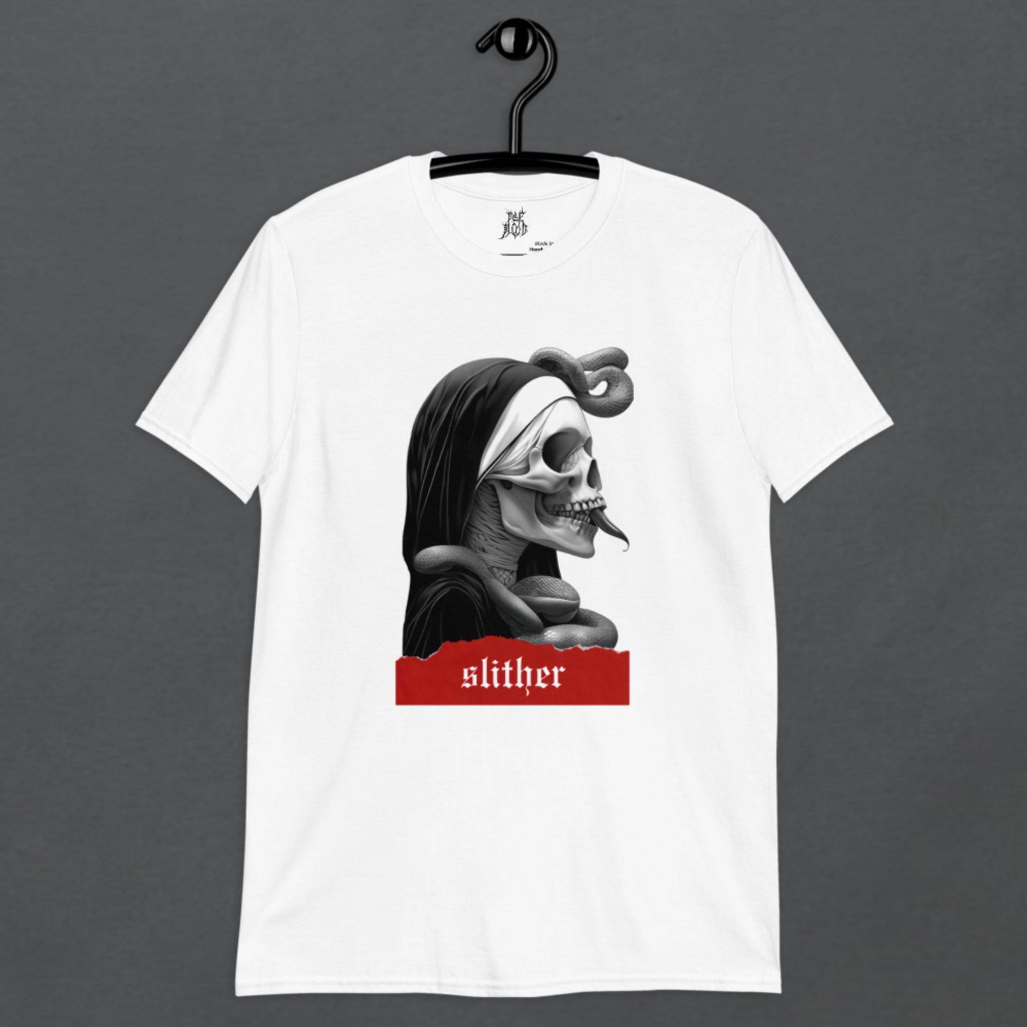 Slither Sister Black Metal Style Unisex T-Shirt - Pale Blood Store