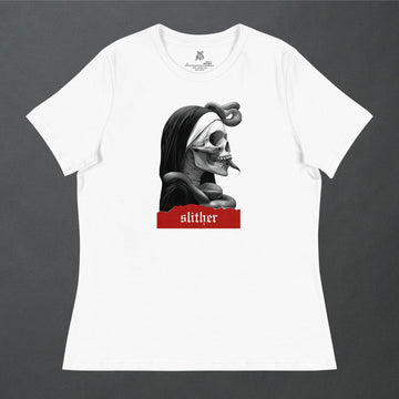 Slither Sister Black Metal Style Womens Relaxed Tee - Pale Blood Store