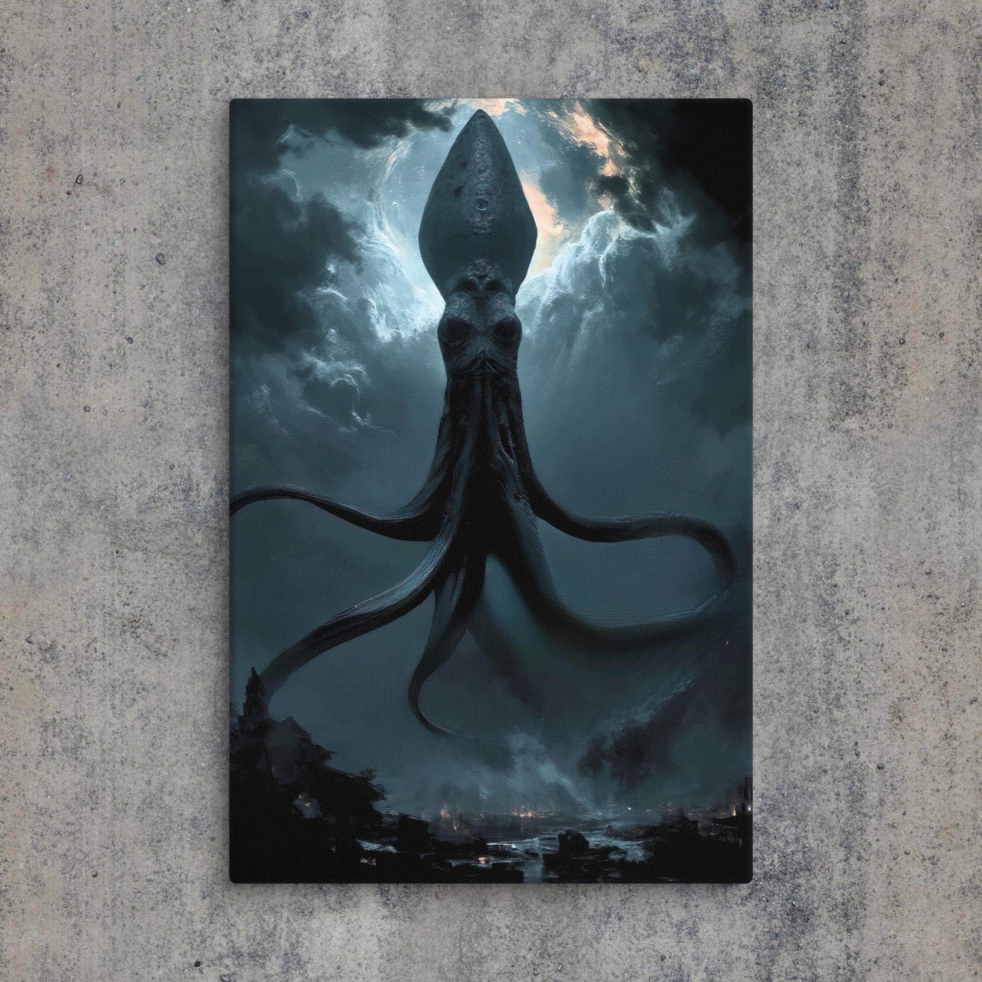 Tentacled Pontiff Cosmic Horror Canvas - Pale Blood Store