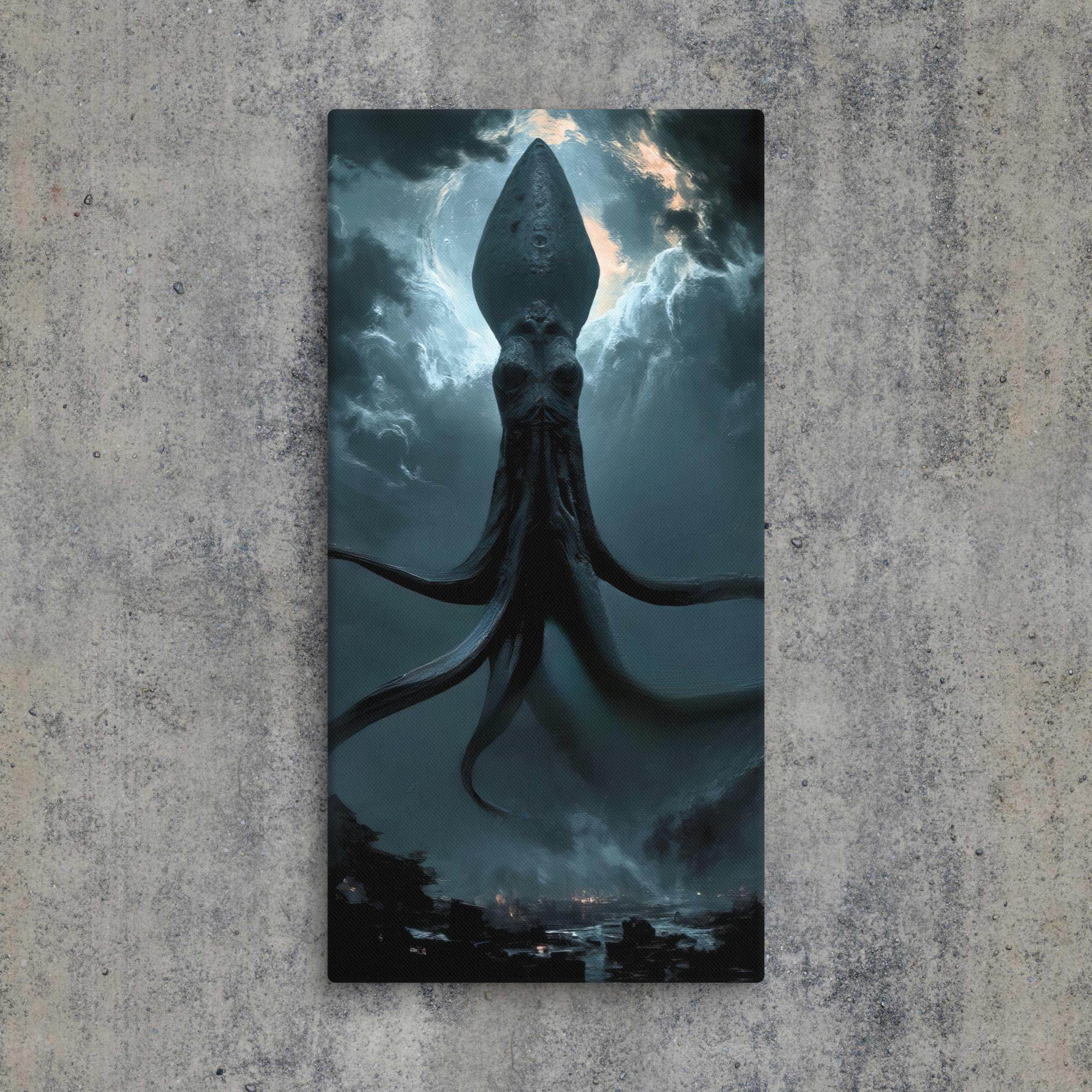 Tentacled Pontiff Cosmic Horror Canvas - Pale Blood Store