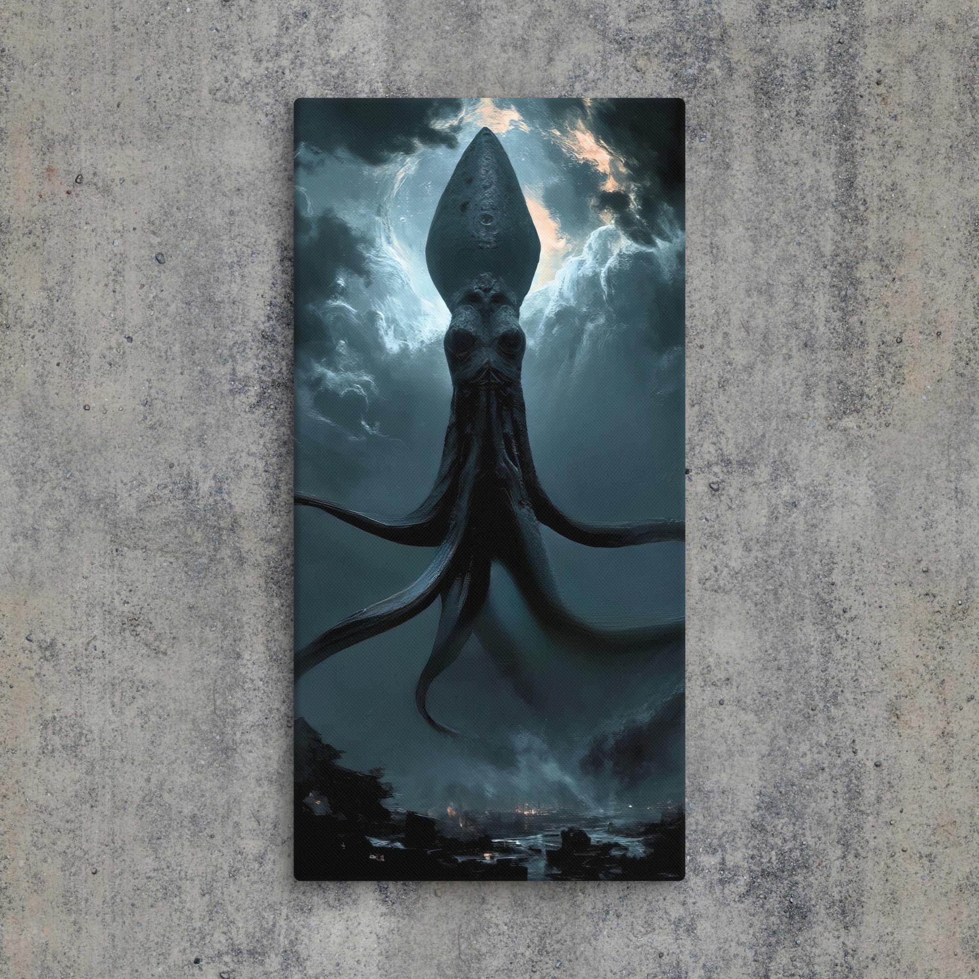 Tentacled Pontiff Cosmic Horror Canvas - Pale Blood Store