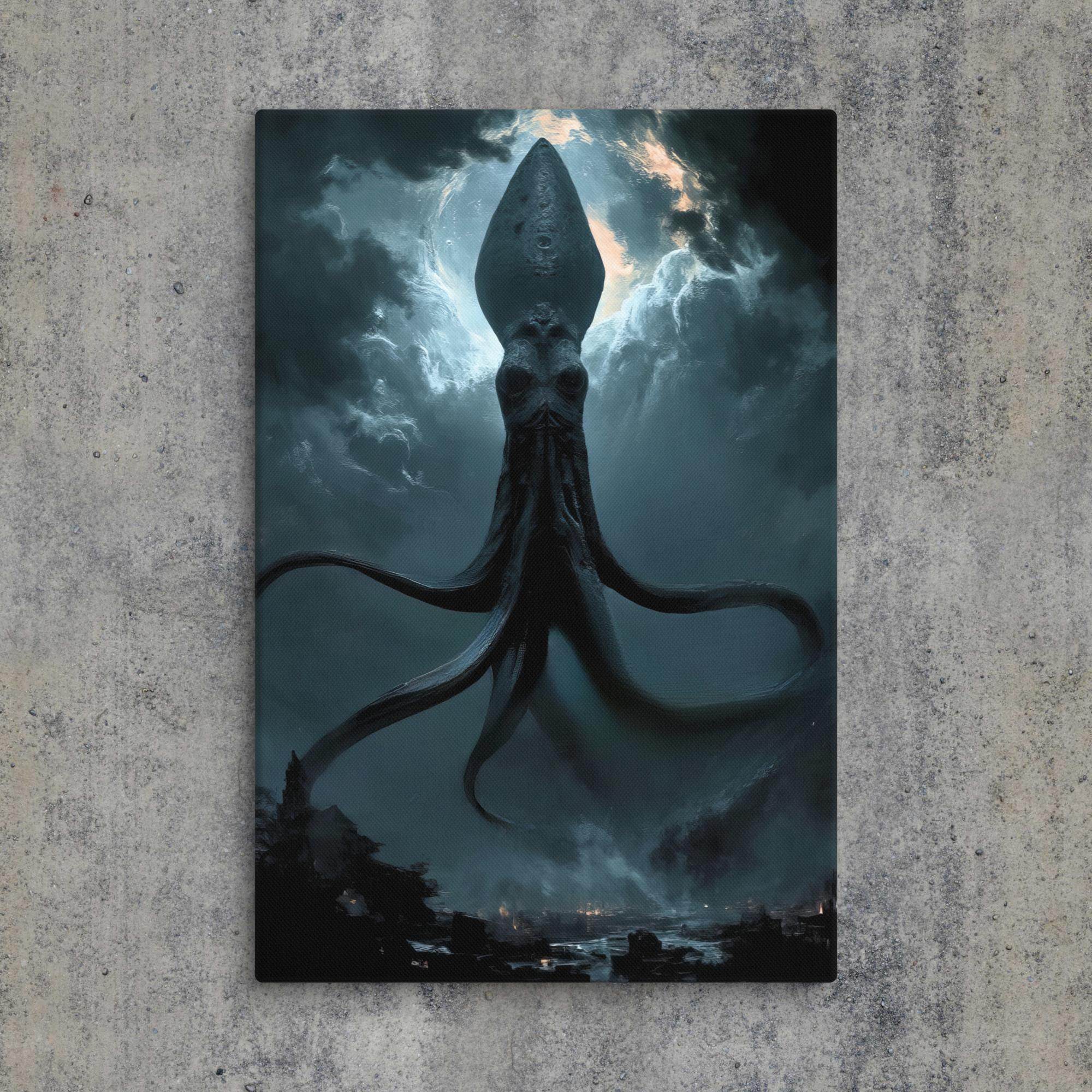 Tentacled Pontiff Cosmic Horror Canvas - Pale Blood Store