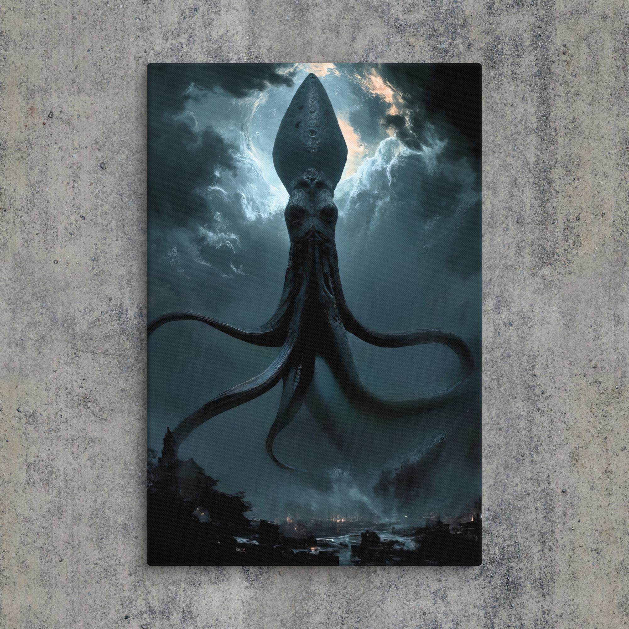 Tentacled Pontiff Cosmic Horror Canvas - Pale Blood Store