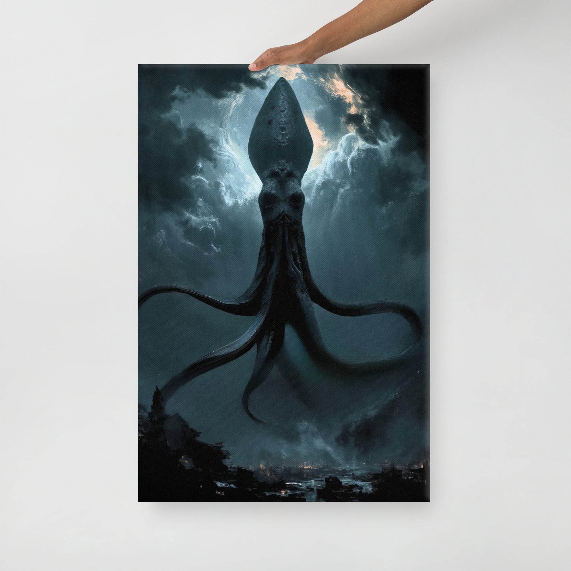 Tentacled Pontiff Cosmic Horror Canvas - Pale Blood Store