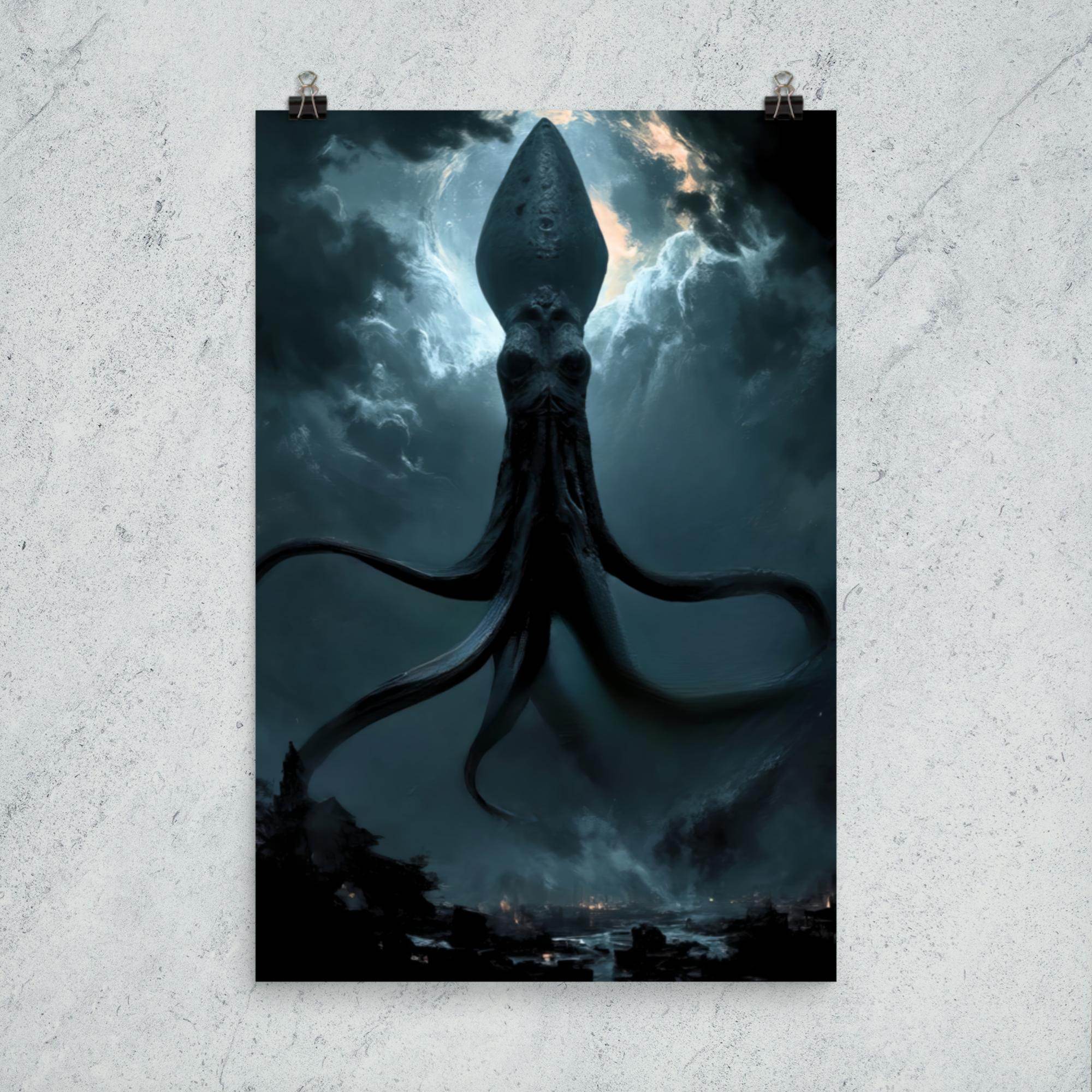 Tentacled Pontiff Cosmic Horror Poster - Pale Blood Store