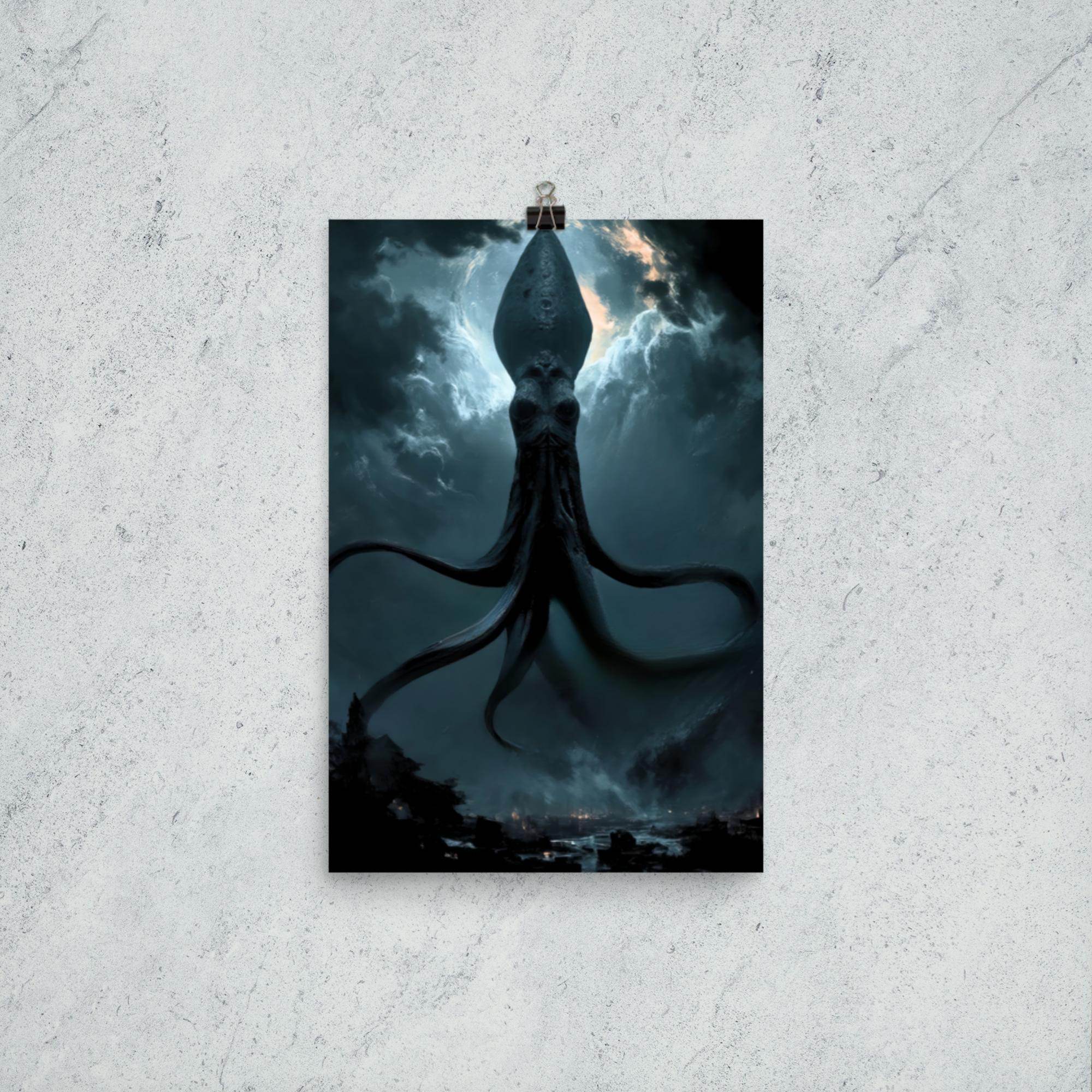 Tentacled Pontiff Cosmic Horror Poster - Pale Blood Store