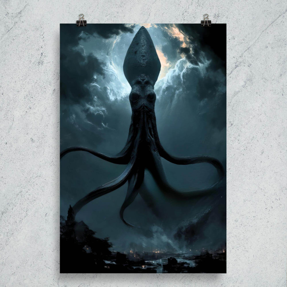 Tentacled Pontiff Cosmic Horror Poster - Pale Blood Store
