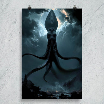 Tentacled Pontiff Cosmic Horror Poster - Pale Blood Store