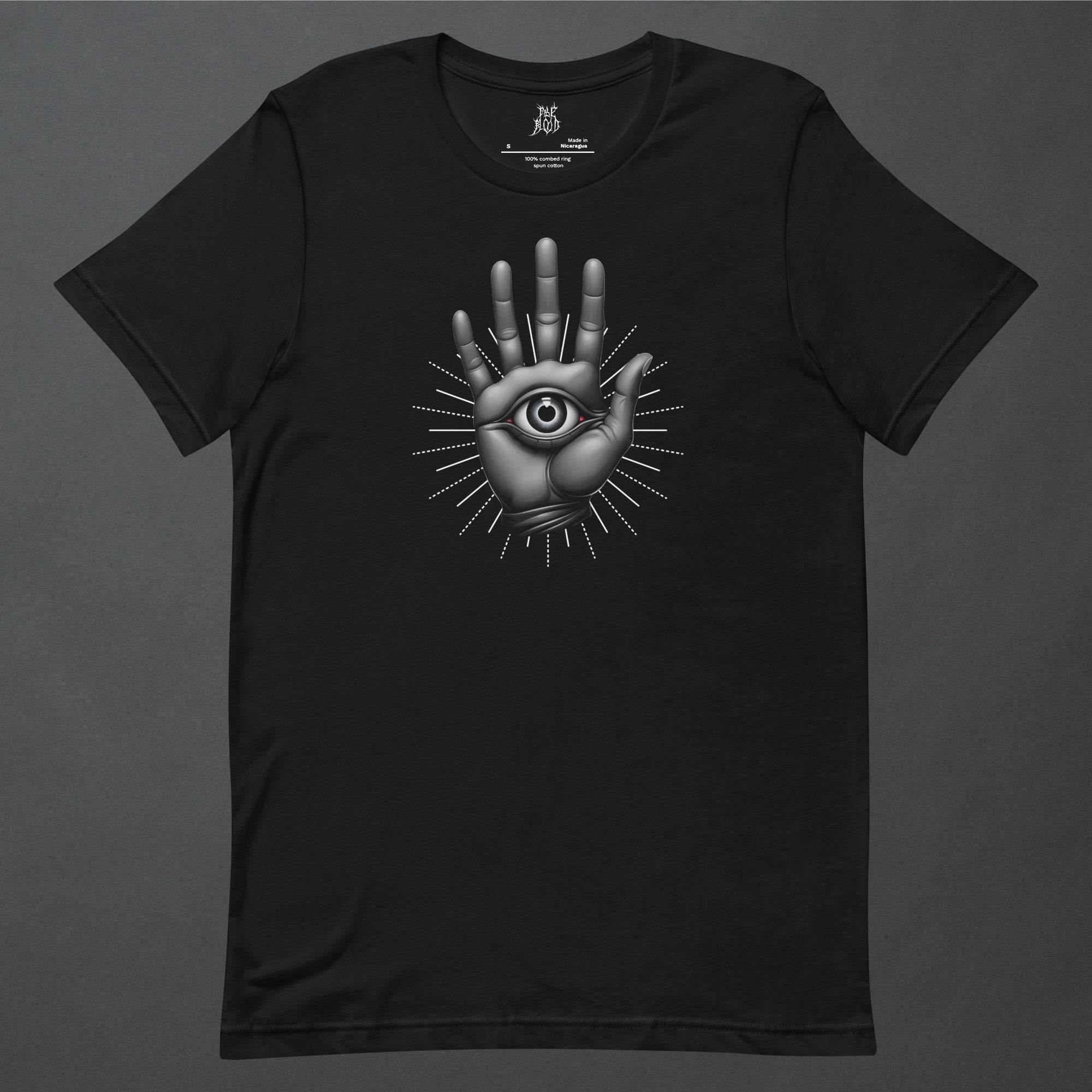 The Hamsa Dark Aesthetic Unisex T-Shirt - Pale Blood Store