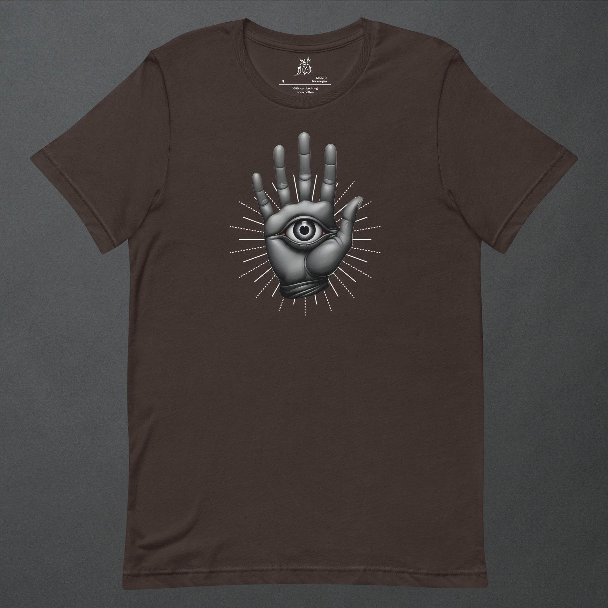 The Hamsa Dark Aesthetic Unisex T-Shirt - Pale Blood Store