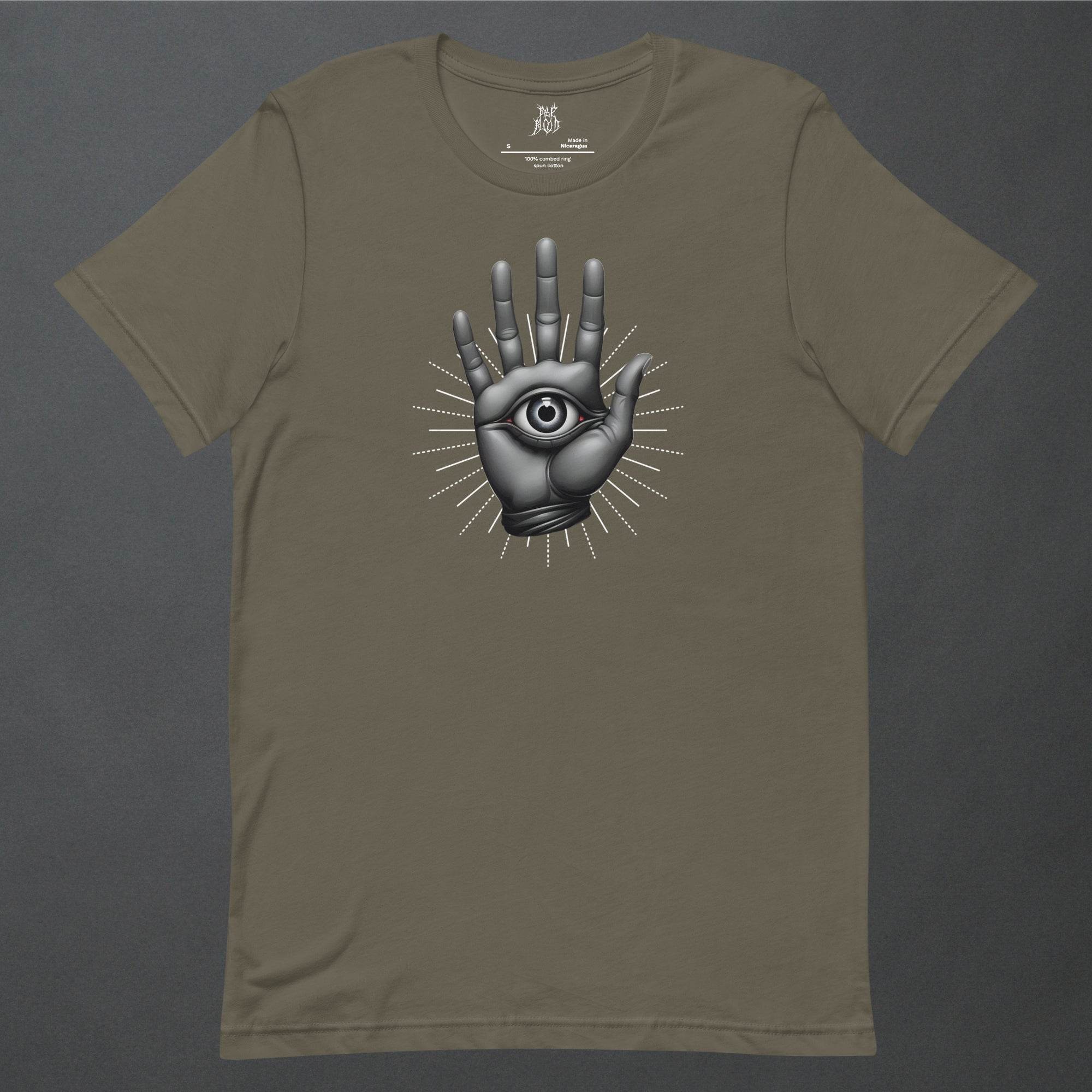The Hamsa Dark Aesthetic Unisex T-Shirt - Pale Blood Store