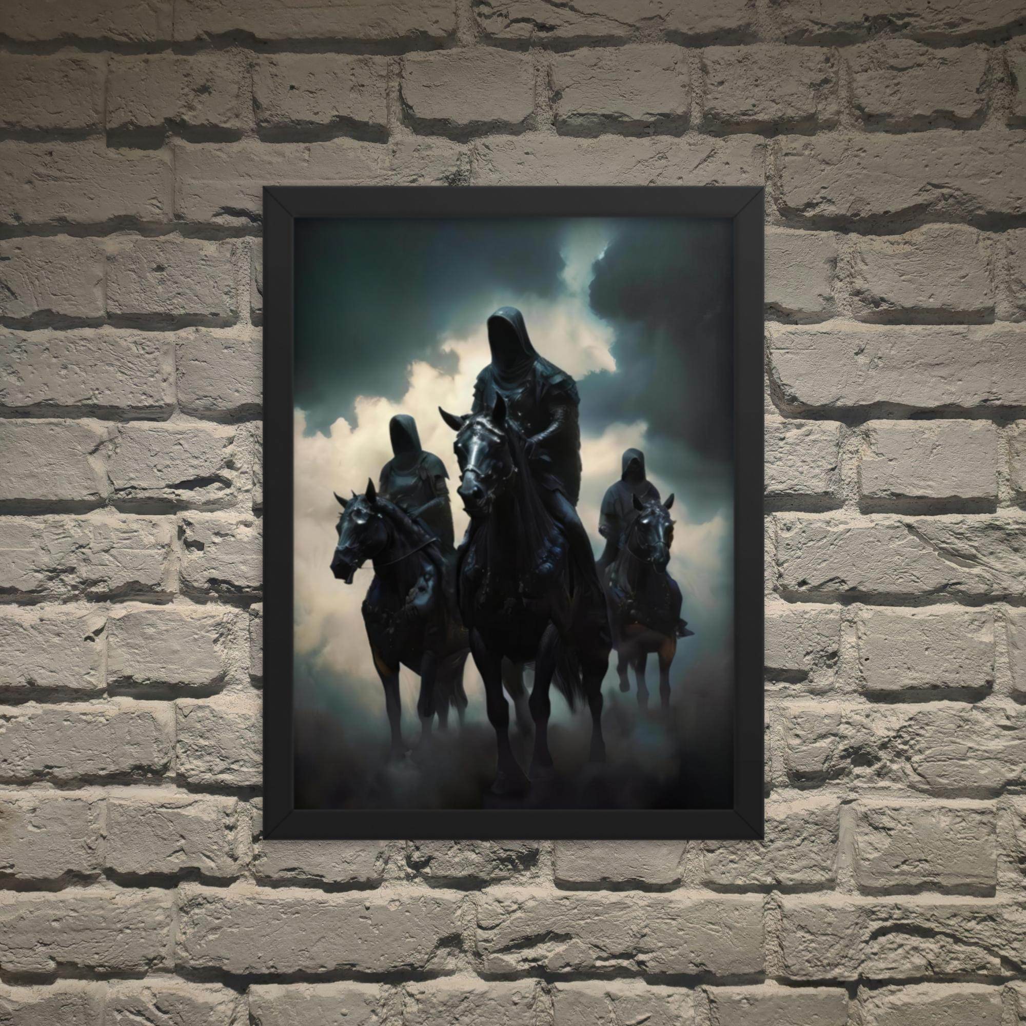 The Horsemen Dark Art Framed Poster - Pale Blood Store