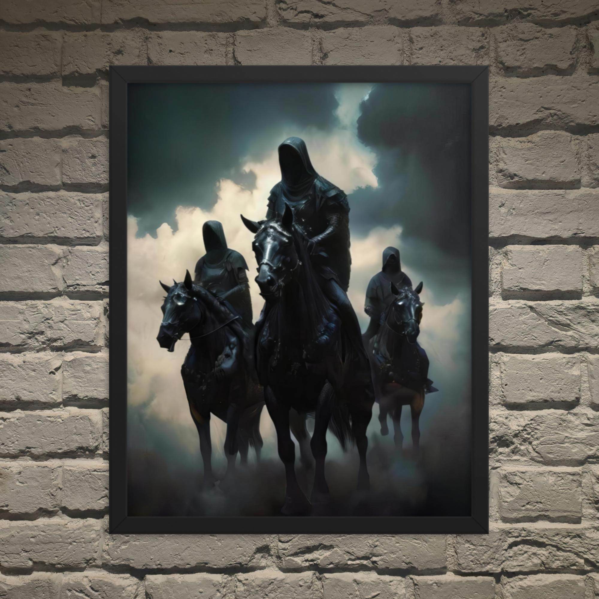 The Horsemen Dark Art Framed Poster - Pale Blood Store