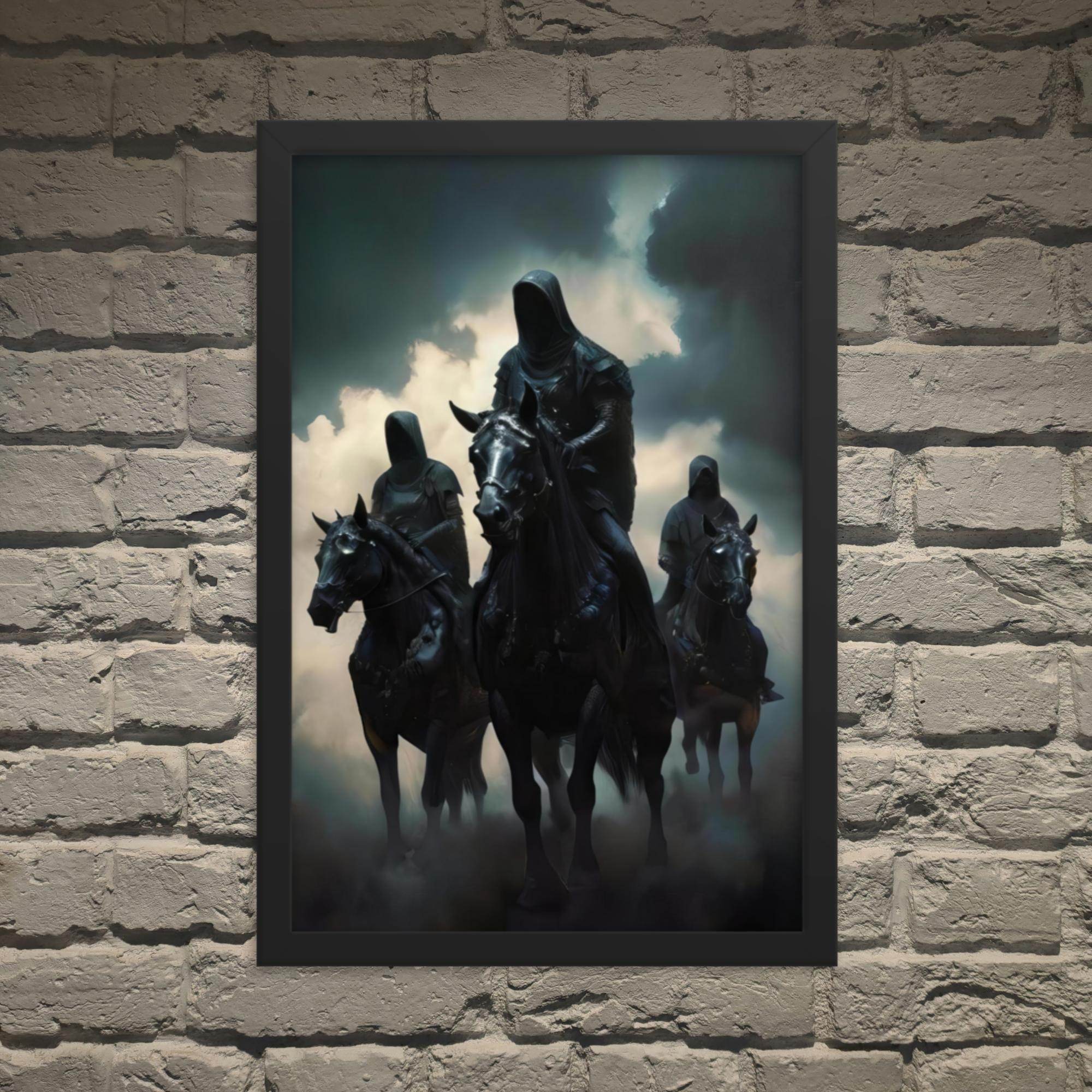 The Horsemen Dark Art Framed Poster - Pale Blood Store