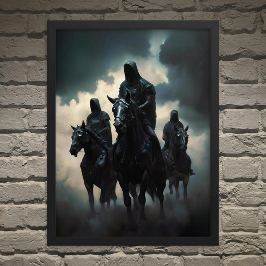 The Horsemen Dark Art Framed Poster - Pale Blood Store